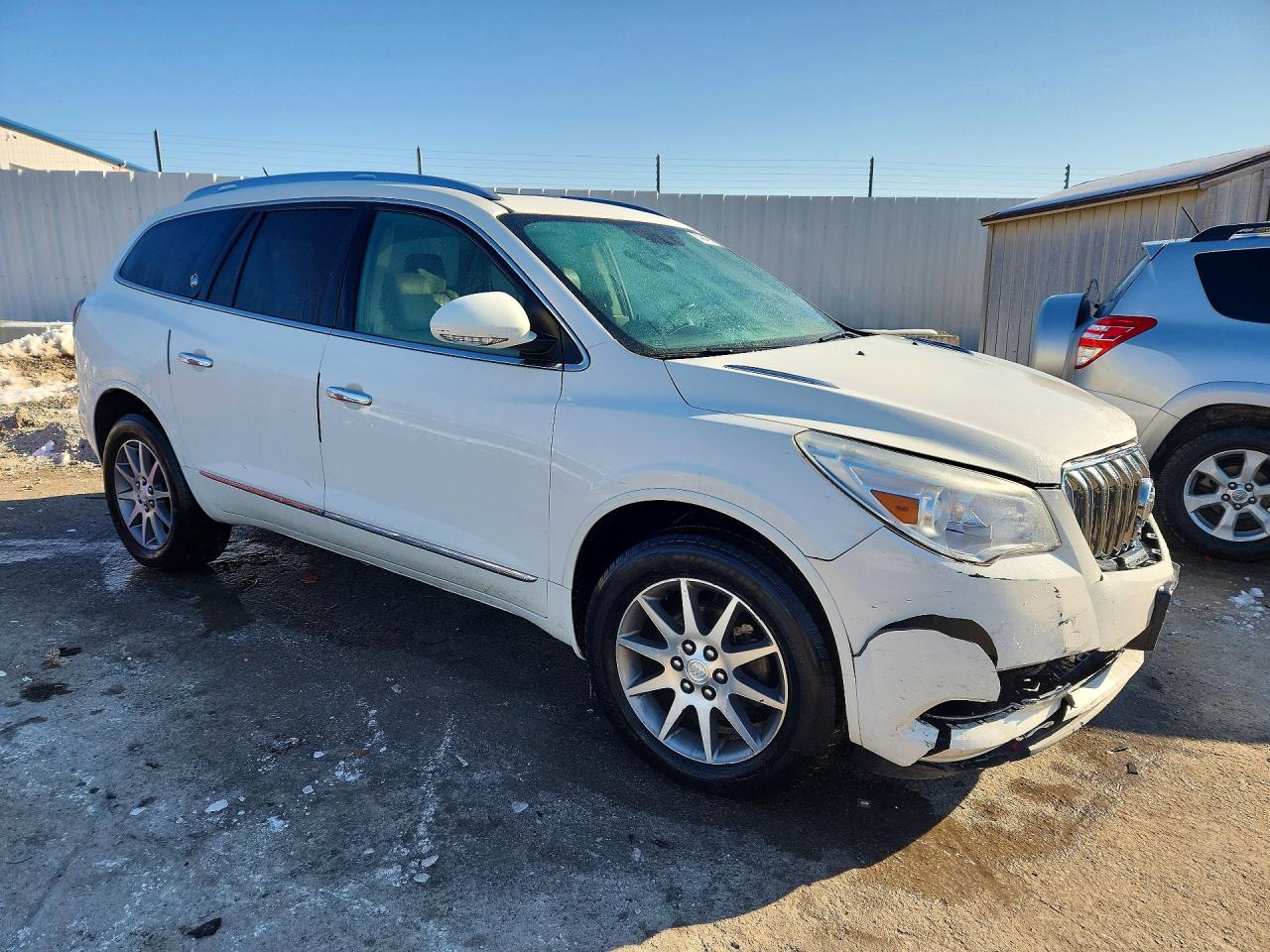 2014 Buick Enclave White vin: 5GAKRBKD4EJ289378