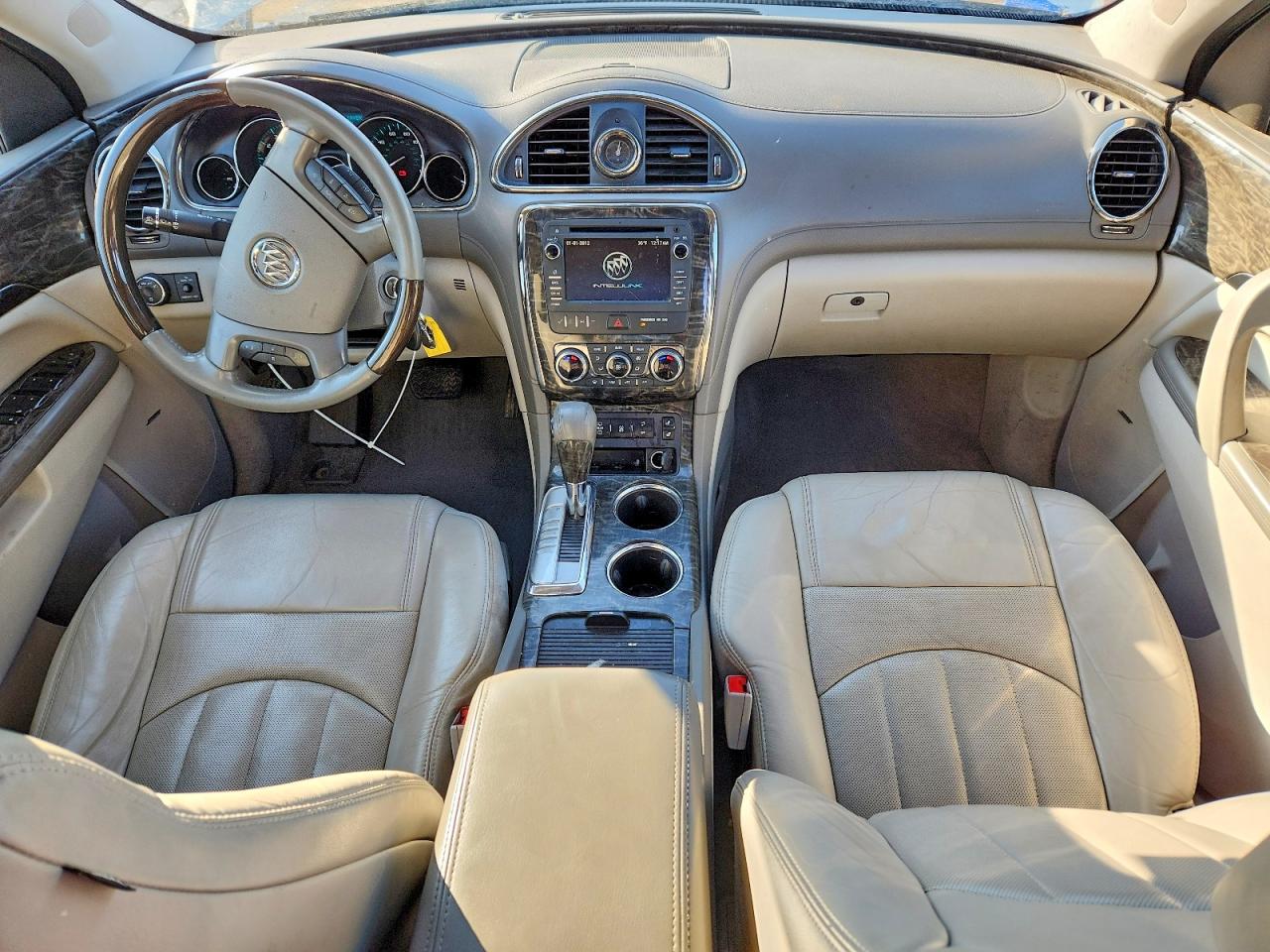 2014 Buick Enclave White vin: 5GAKRBKD4EJ289378