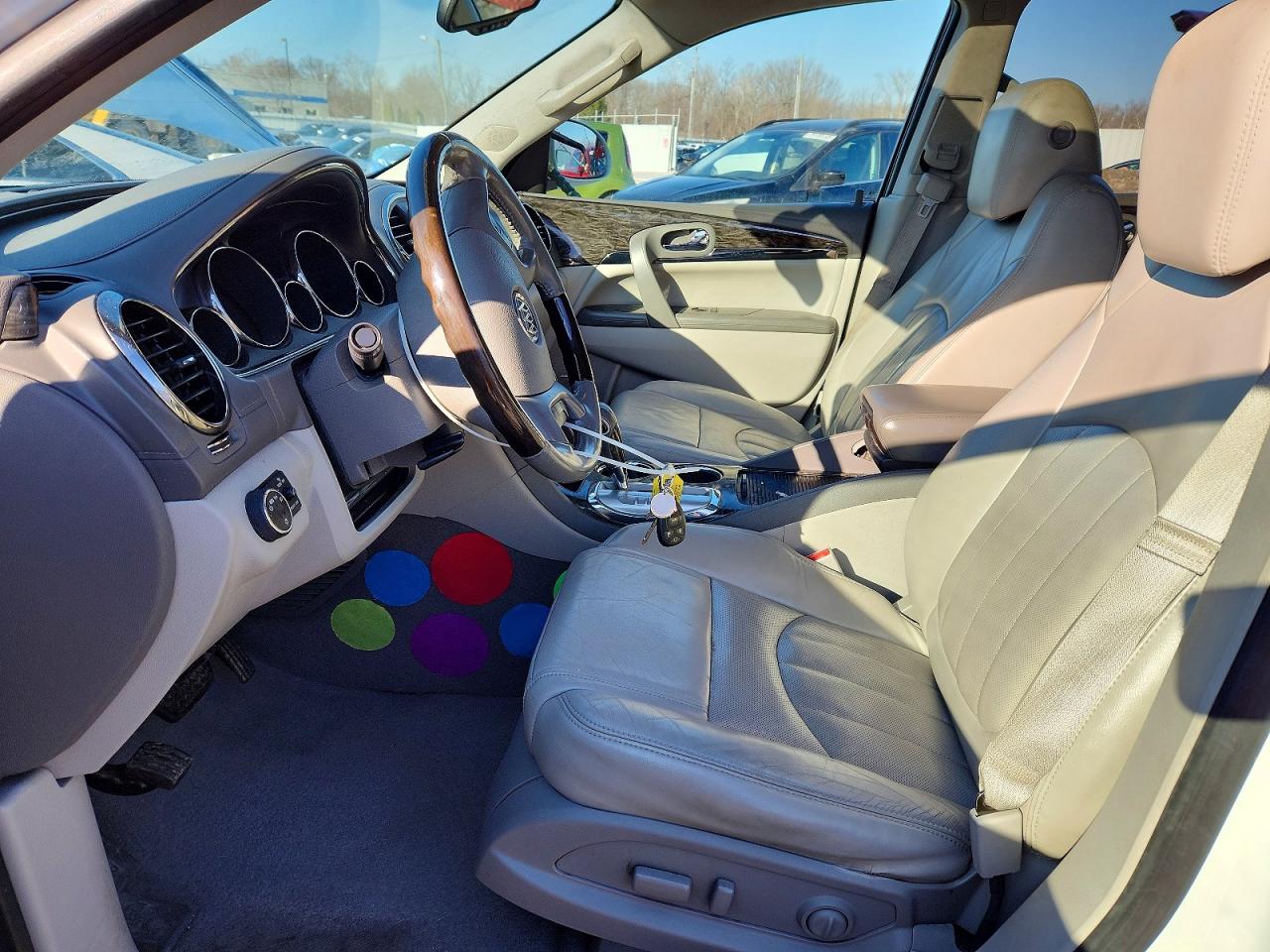 2014 Buick Enclave White vin: 5GAKRBKD4EJ289378