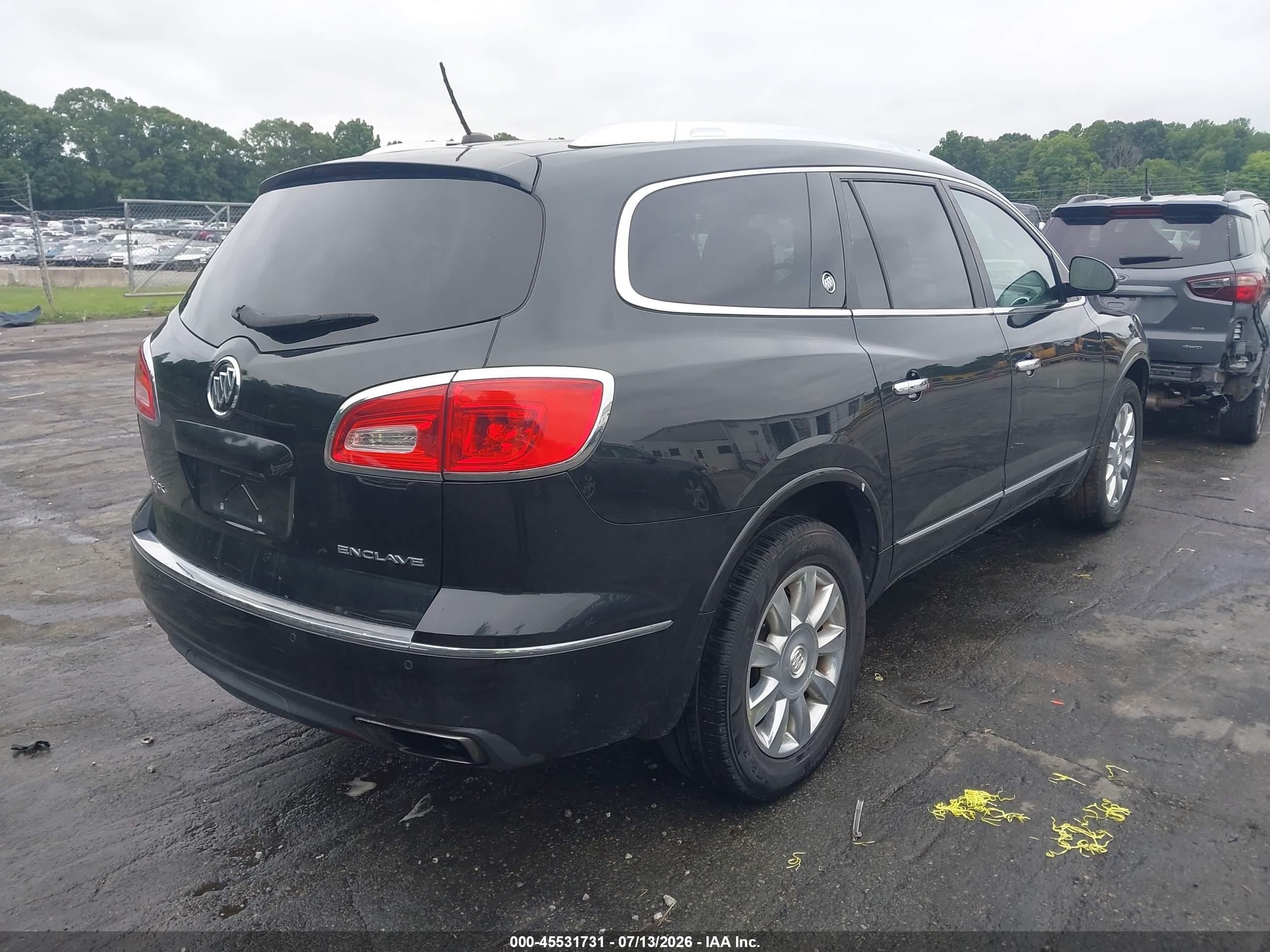 2014 Buick Enclave Leather Черный vin: 5GAKRBKD4EJ302713