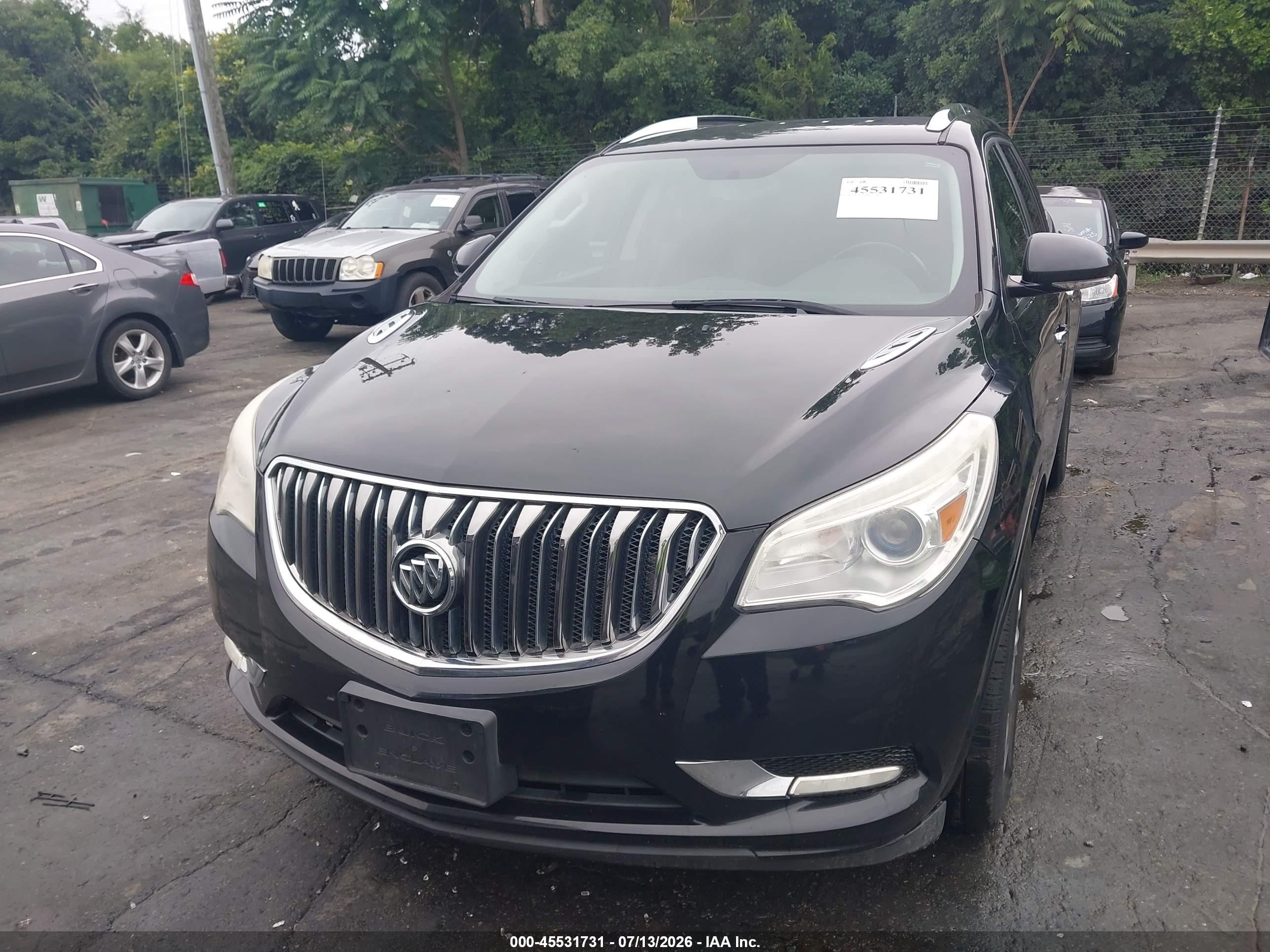 2014 Buick Enclave Leather Черный vin: 5GAKRBKD4EJ302713