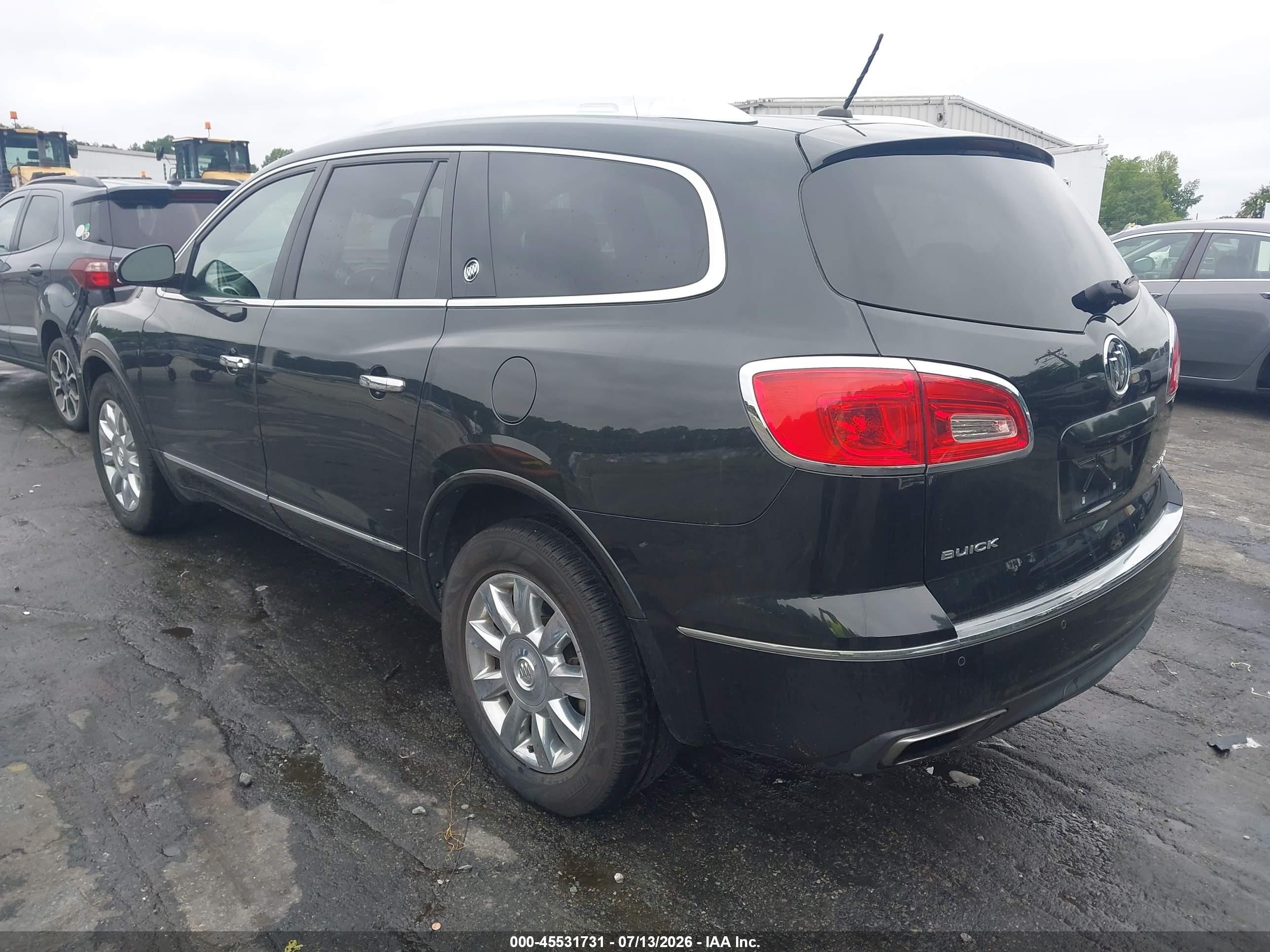 2014 Buick Enclave Leather Черный vin: 5GAKRBKD4EJ302713