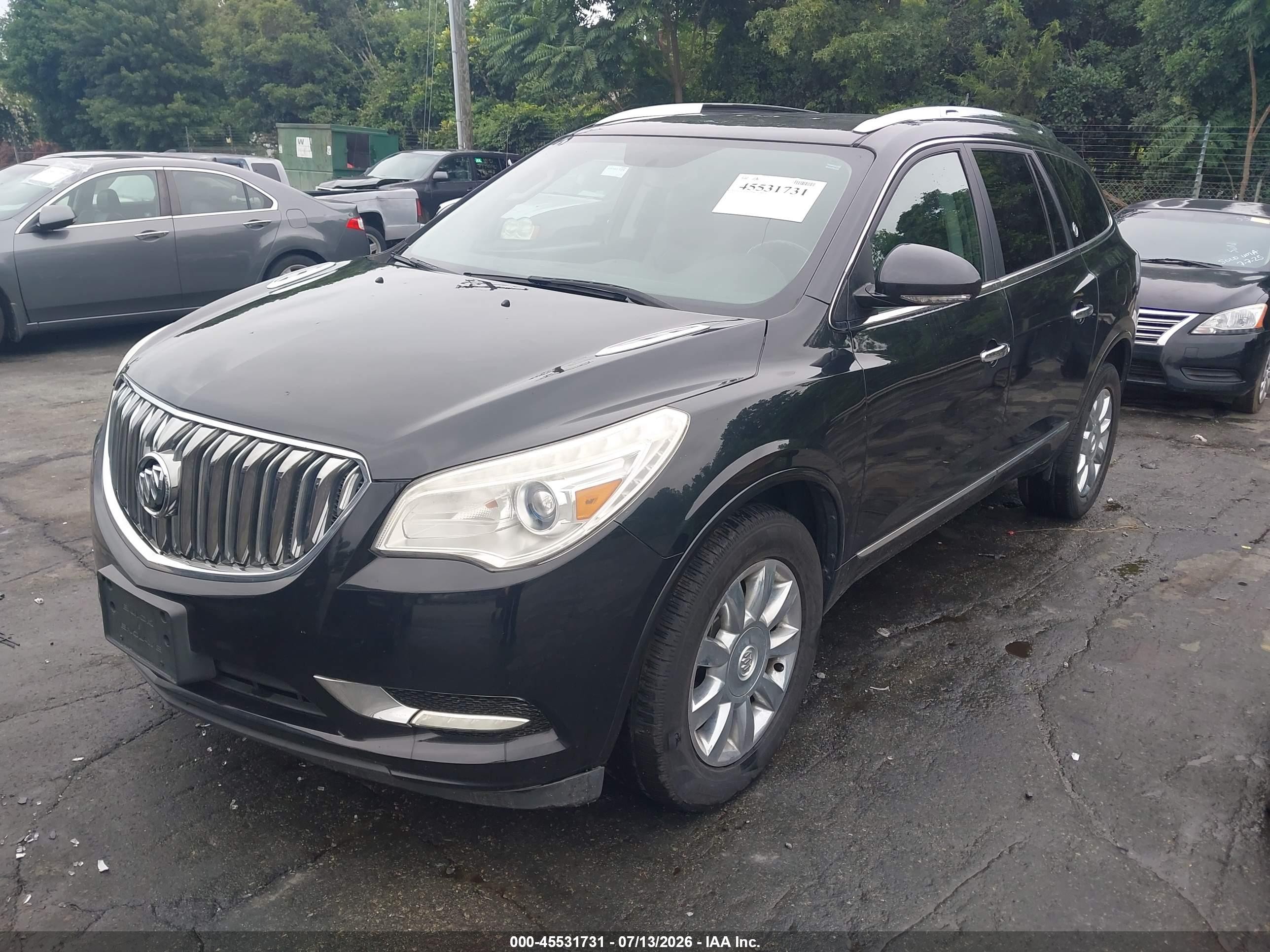 2014 Buick Enclave Leather Черный vin: 5GAKRBKD4EJ302713