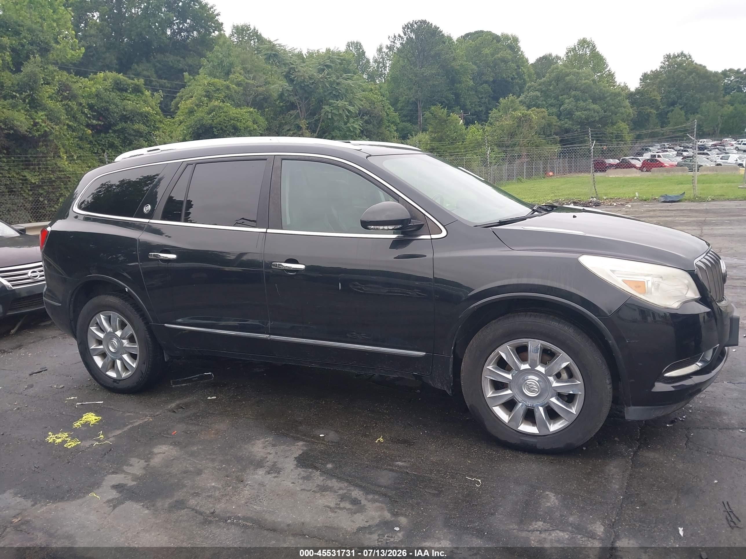 2014 Buick Enclave Leather Черный vin: 5GAKRBKD4EJ302713