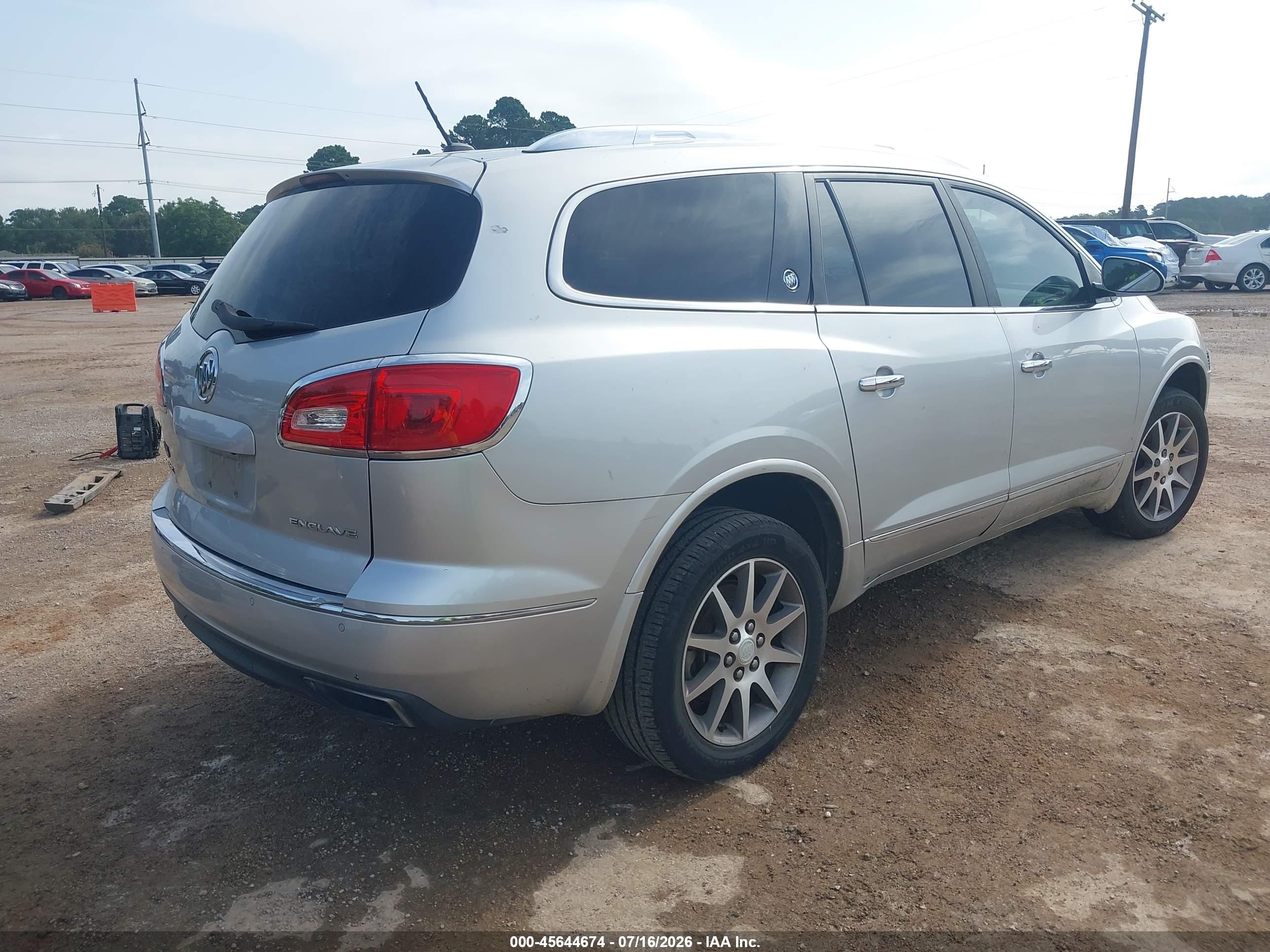 2015 Buick Enclave Leather Silver vin: 5GAKRBKD4FJ230543