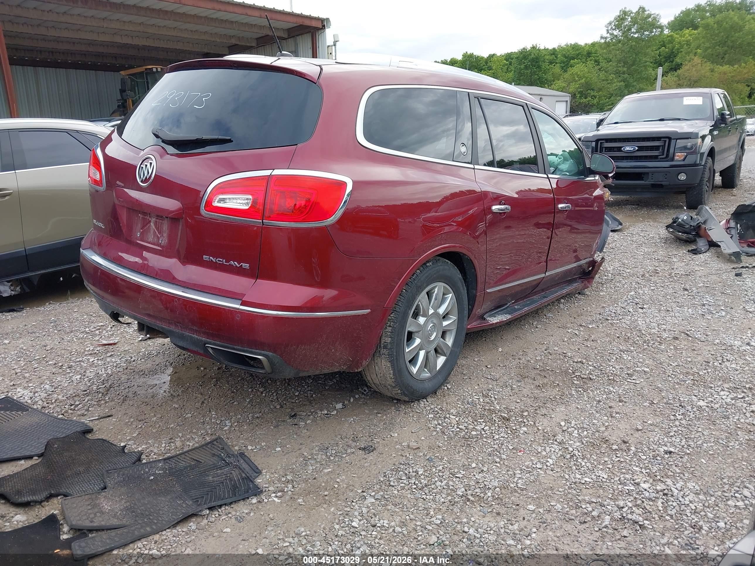 2015 Buick Enclave Leather Burgundy vin: 5GAKRBKD4FJ293173