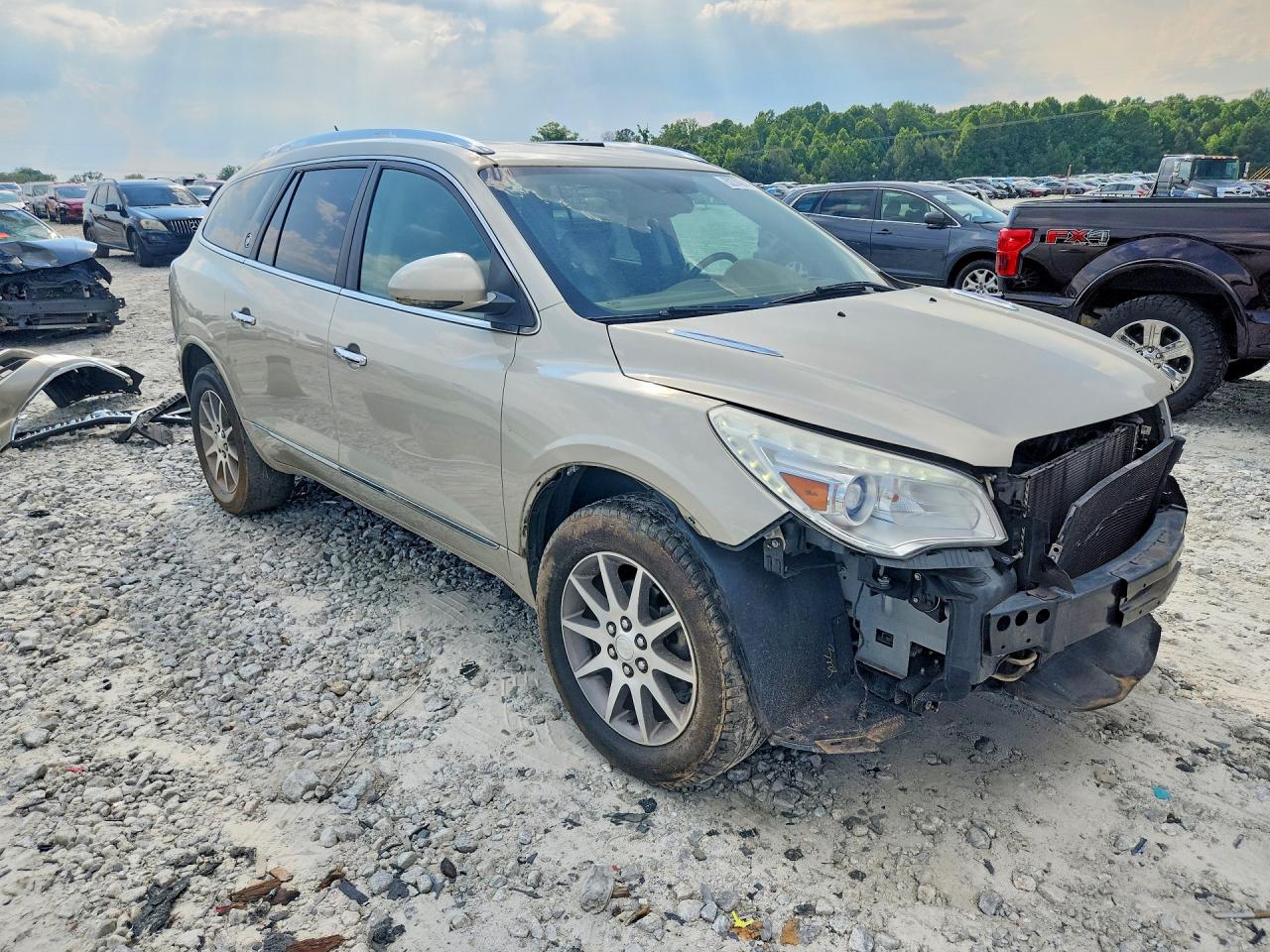 2014 Buick Enclave Бежевый vin: 5GAKRBKD5EJ117327