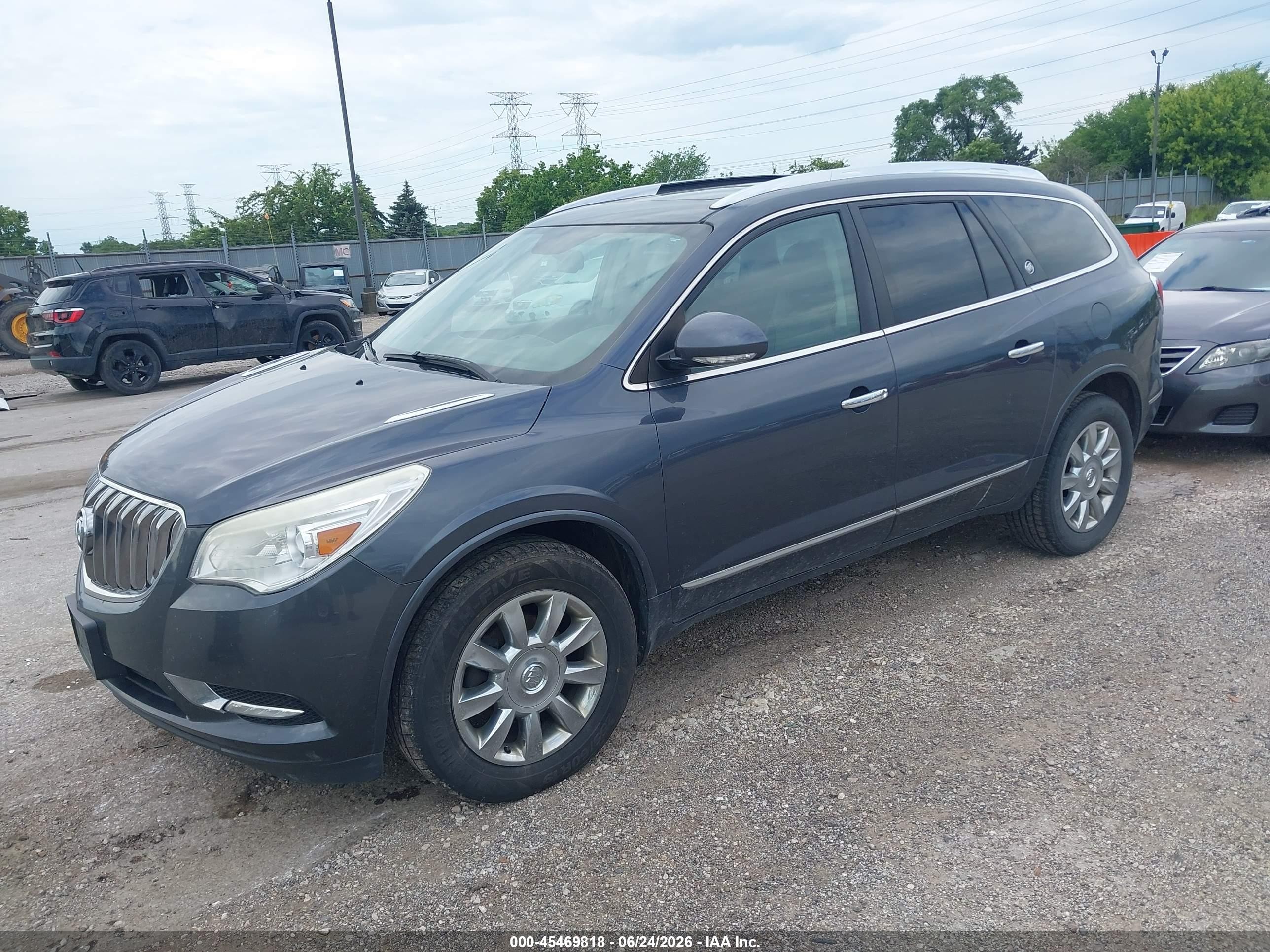 2014 Buick Enclave Leather Серый vin: 5GAKRBKD5EJ166561