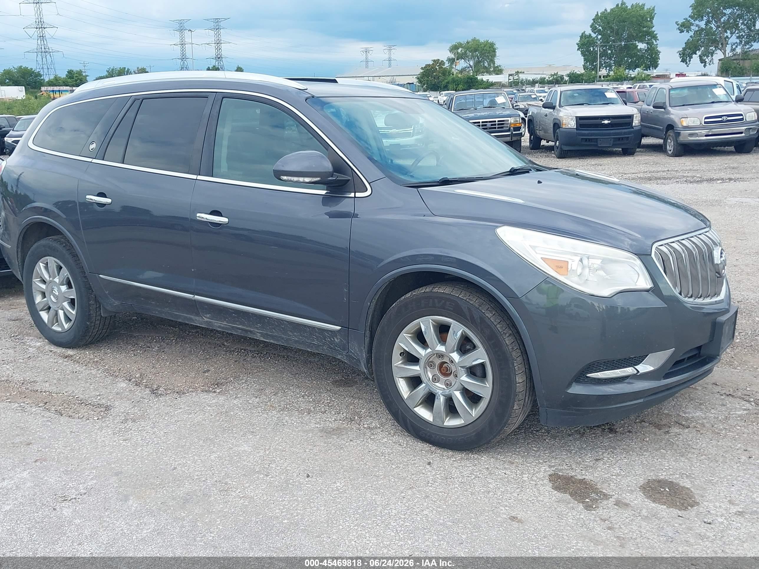 2014 Buick Enclave Leather Серый vin: 5GAKRBKD5EJ166561