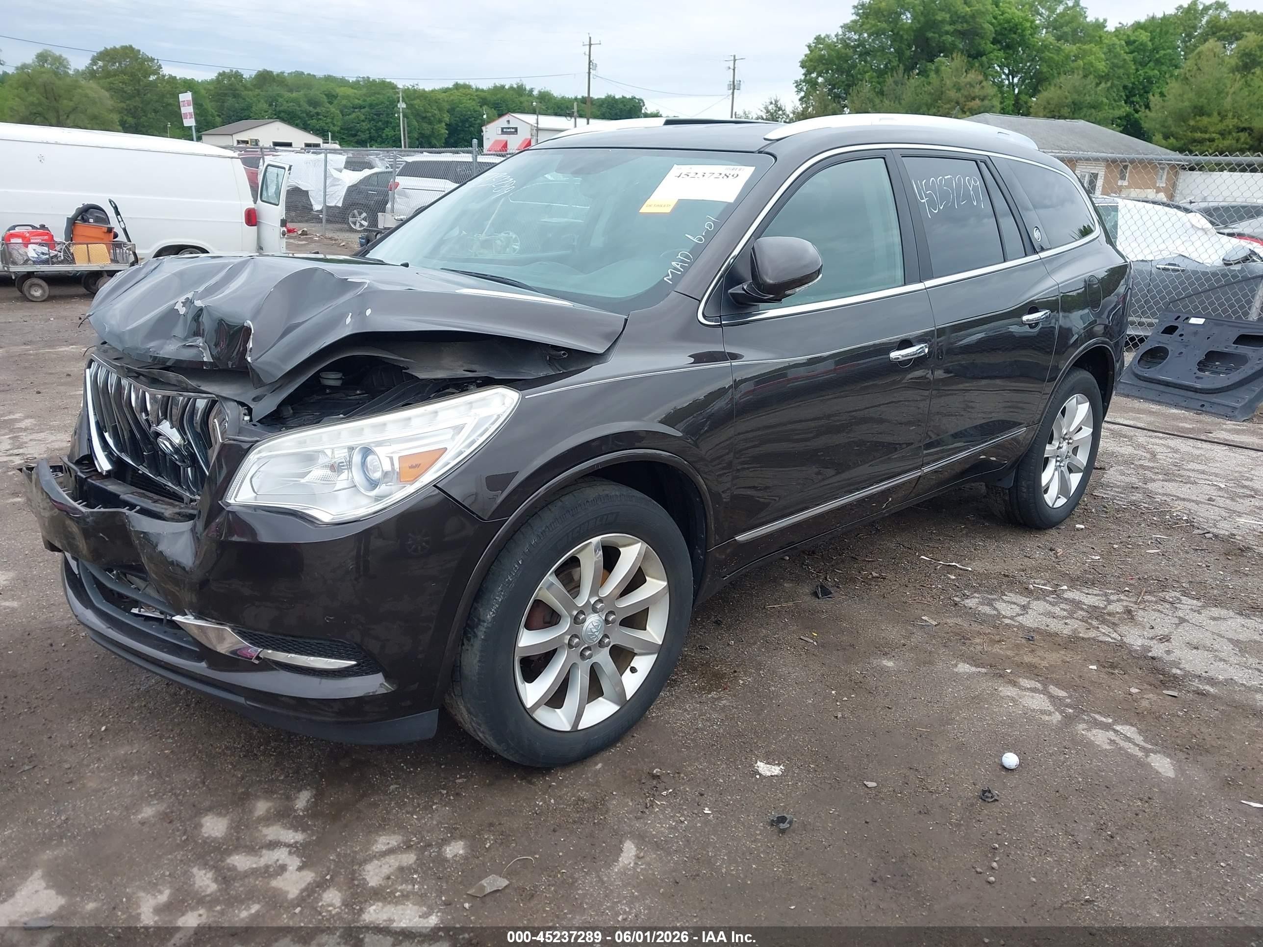 2014 Buick Enclave Leather Черный vin: 5GAKRBKD5EJ180217