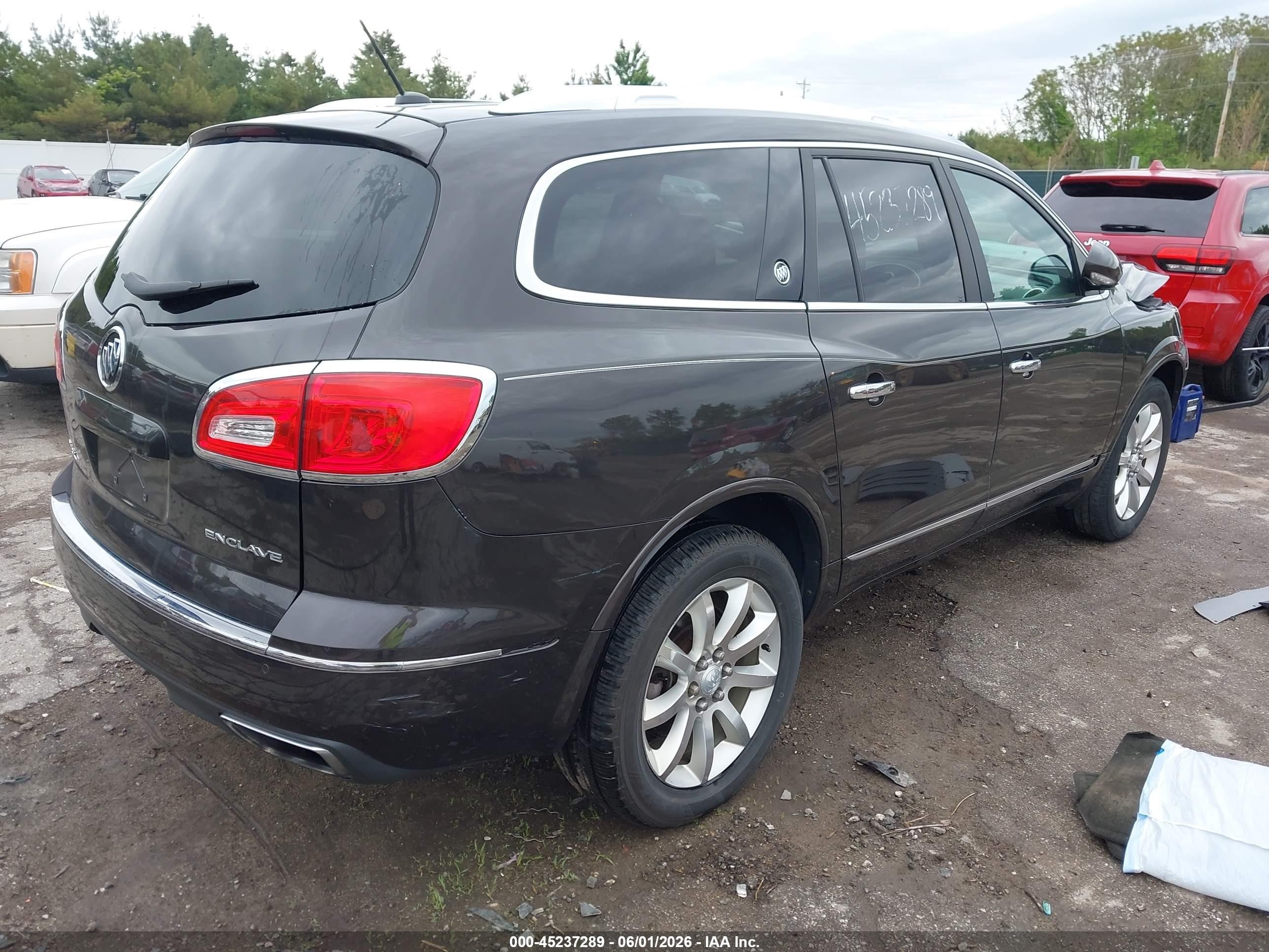 2014 Buick Enclave Leather Черный vin: 5GAKRBKD5EJ180217