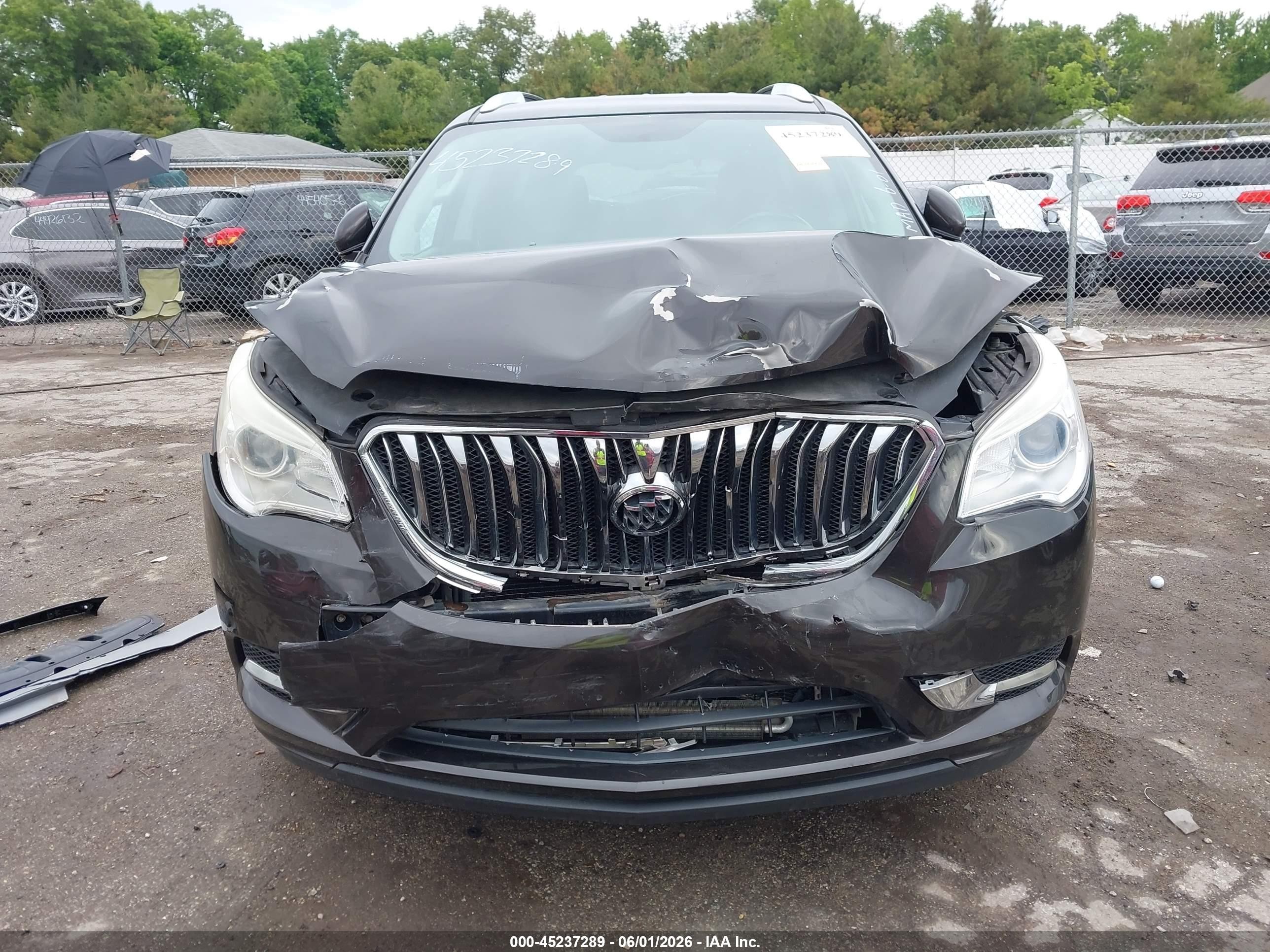 2014 Buick Enclave Leather Черный vin: 5GAKRBKD5EJ180217