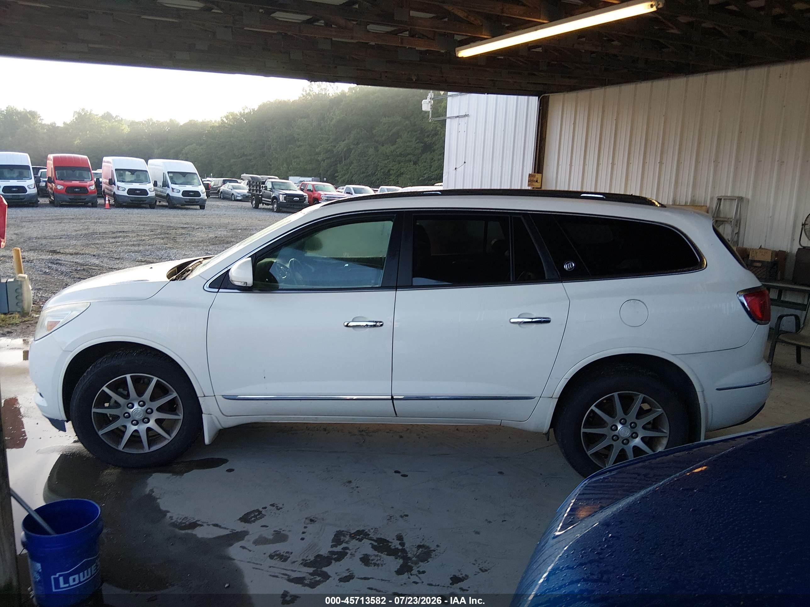 2014 Buick Enclave Leather White vin: 5GAKRBKD5EJ187975