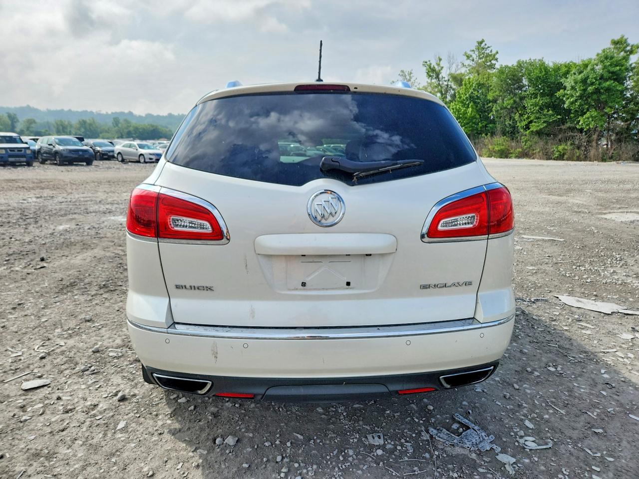 2014 Buick Enclave White vin: 5GAKRBKD5EJ251223