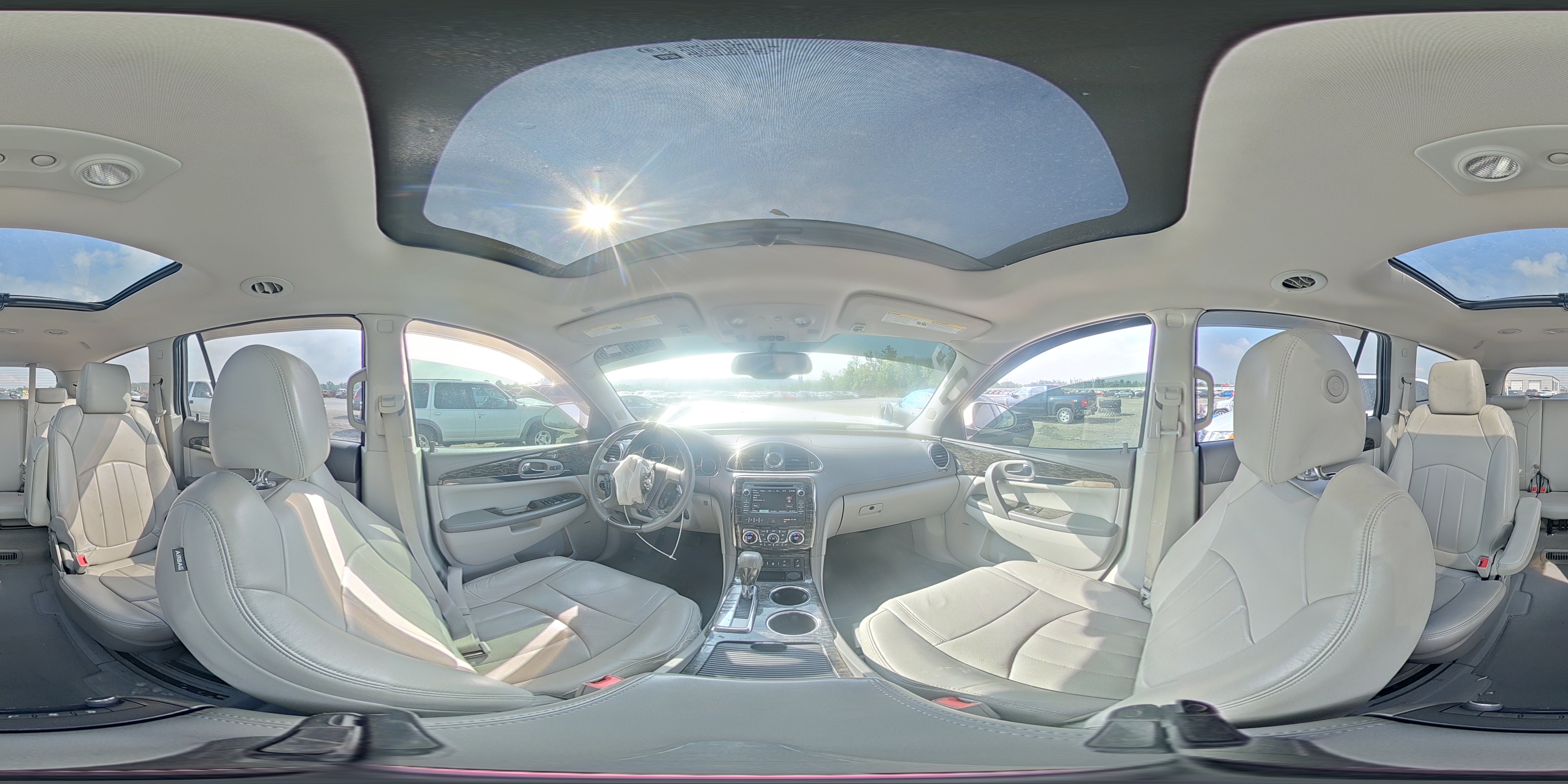 2014 Buick Enclave White vin: 5GAKRBKD5EJ251223