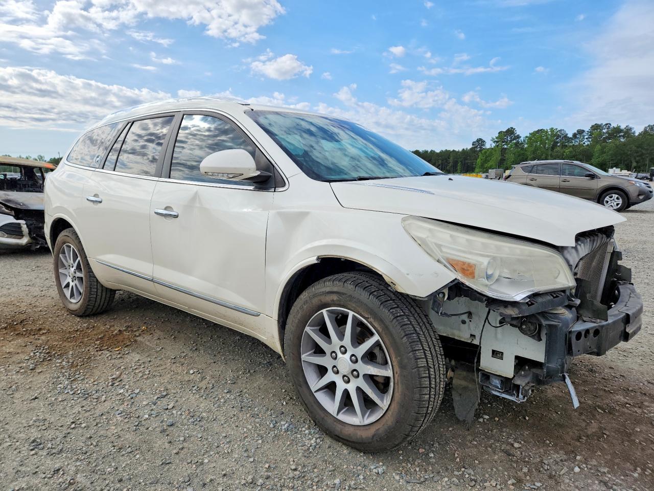 2015 Buick Enclave White vin: 5GAKRBKD5FJ202282