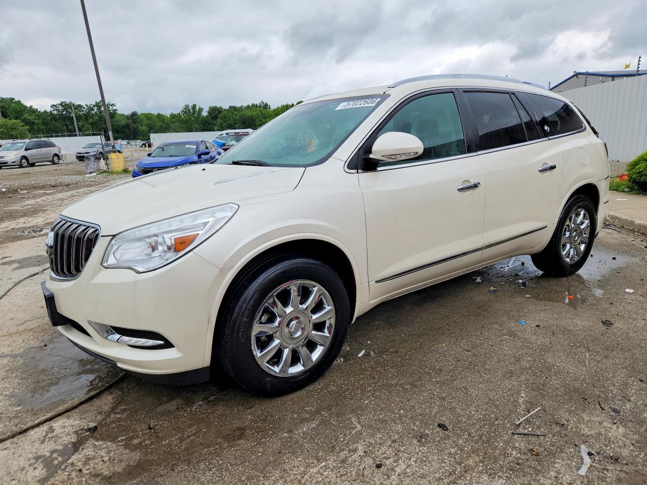 2015 Buick Enclave White vin: 5GAKRBKD5FJ216070