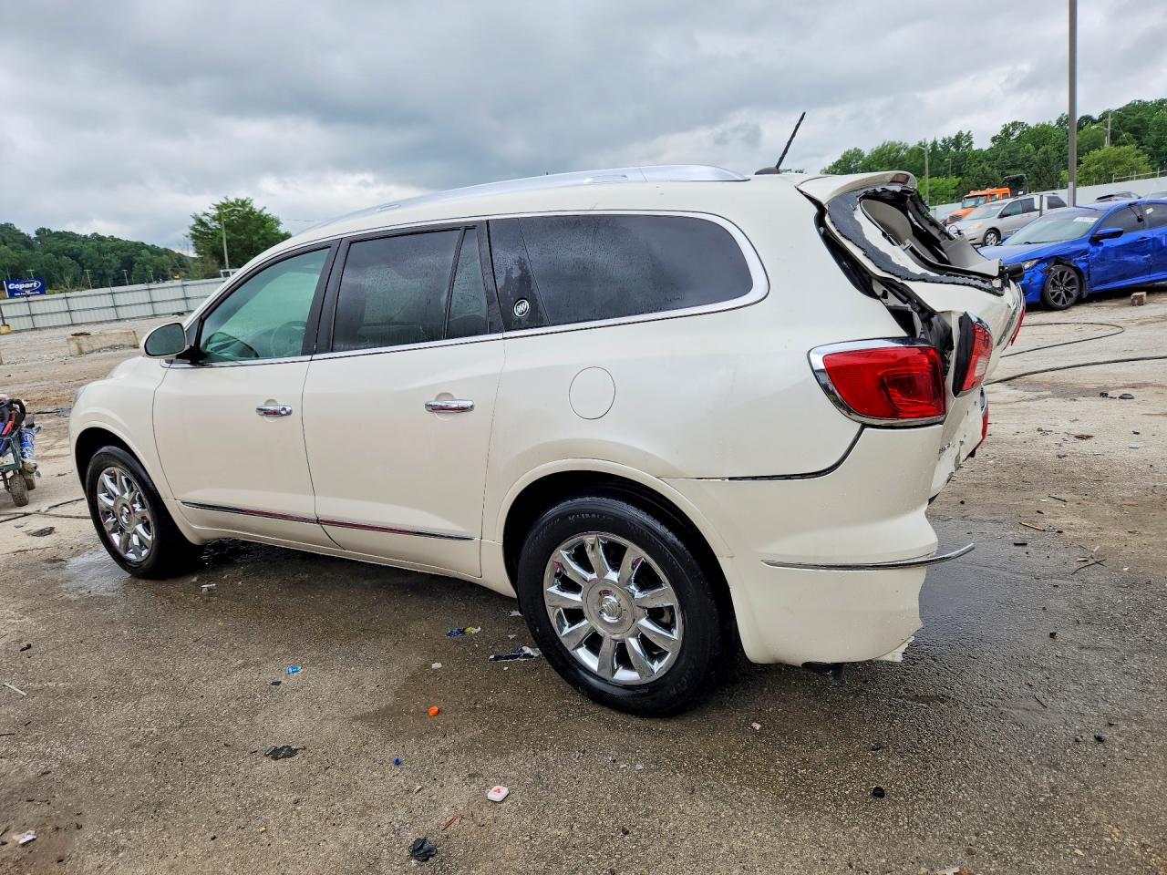 2015 Buick Enclave White vin: 5GAKRBKD5FJ216070