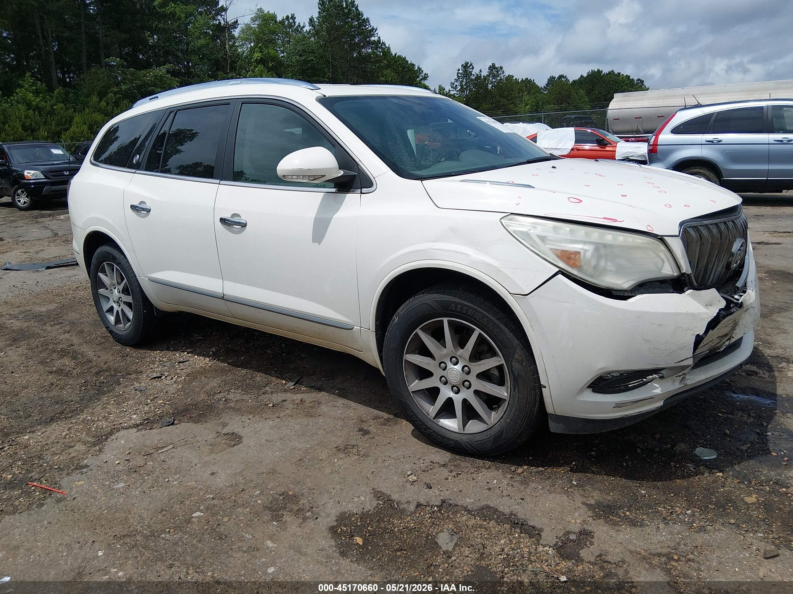 2015 Buick Enclave Leather White vin: 5GAKRBKD5FJ239946