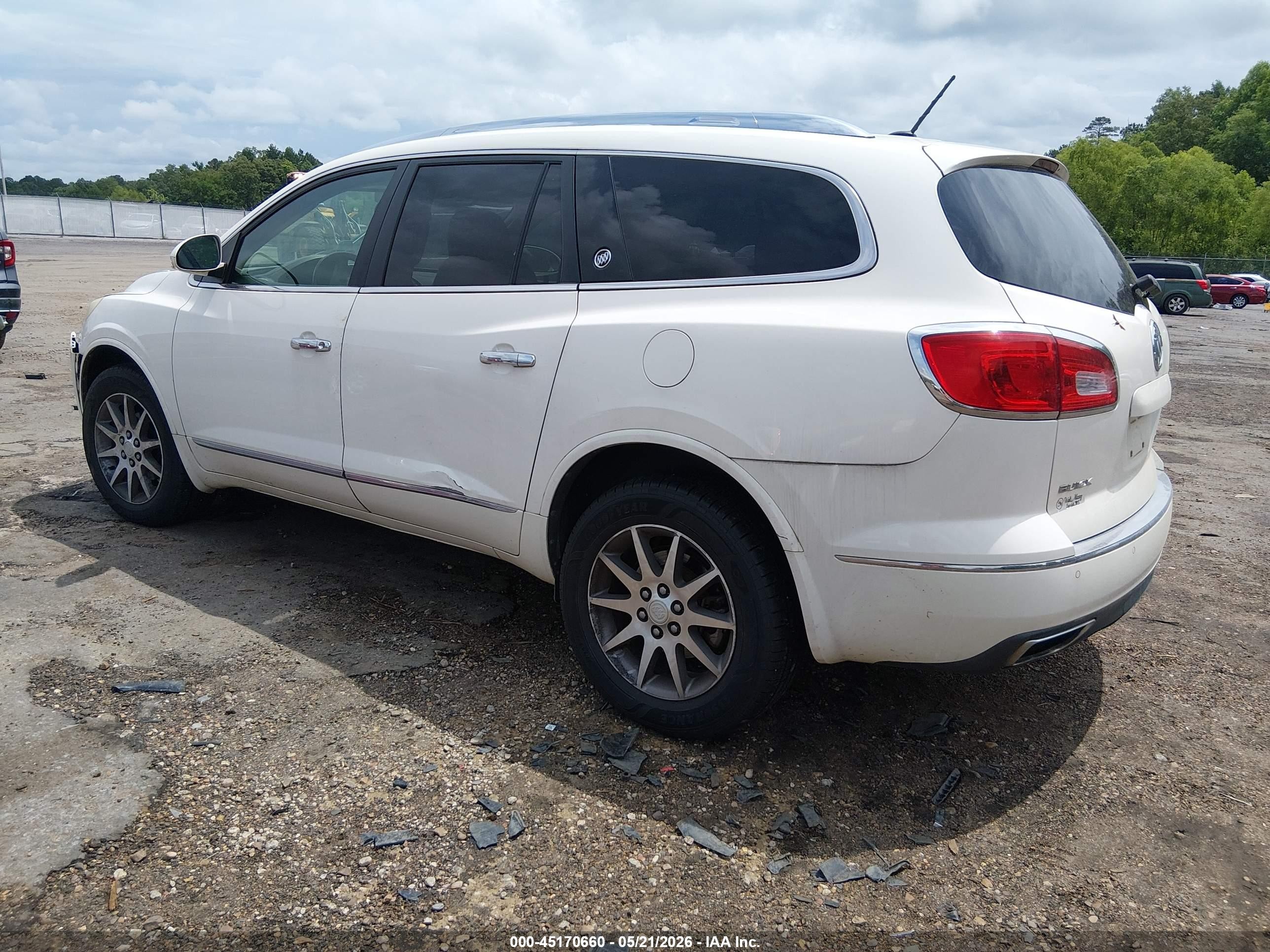 2015 Buick Enclave Leather White vin: 5GAKRBKD5FJ239946