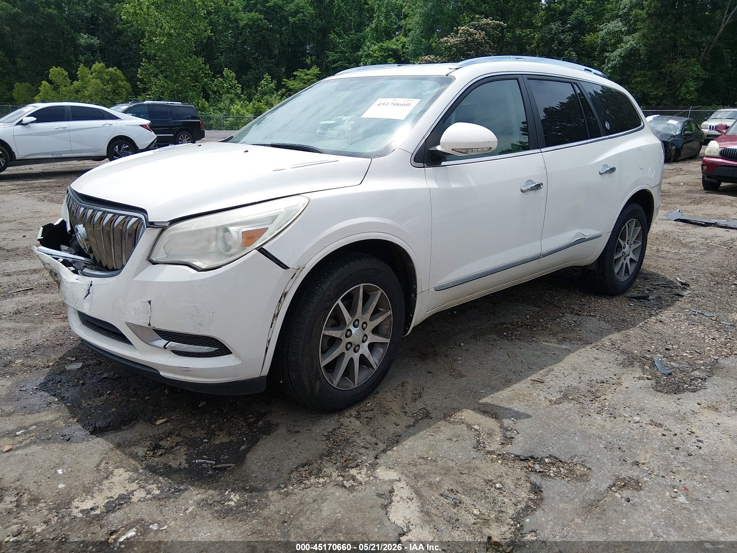 2015 Buick Enclave Leather White vin: 5GAKRBKD5FJ239946