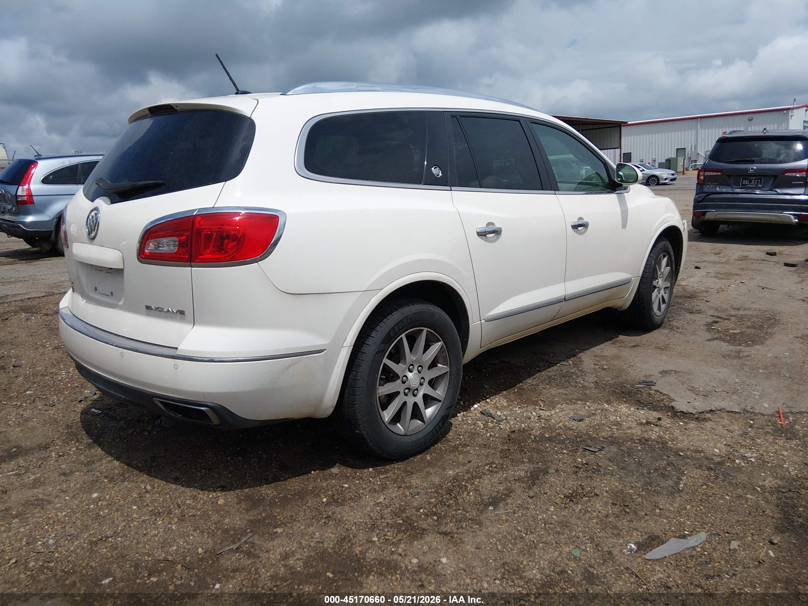 2015 Buick Enclave Leather White vin: 5GAKRBKD5FJ239946