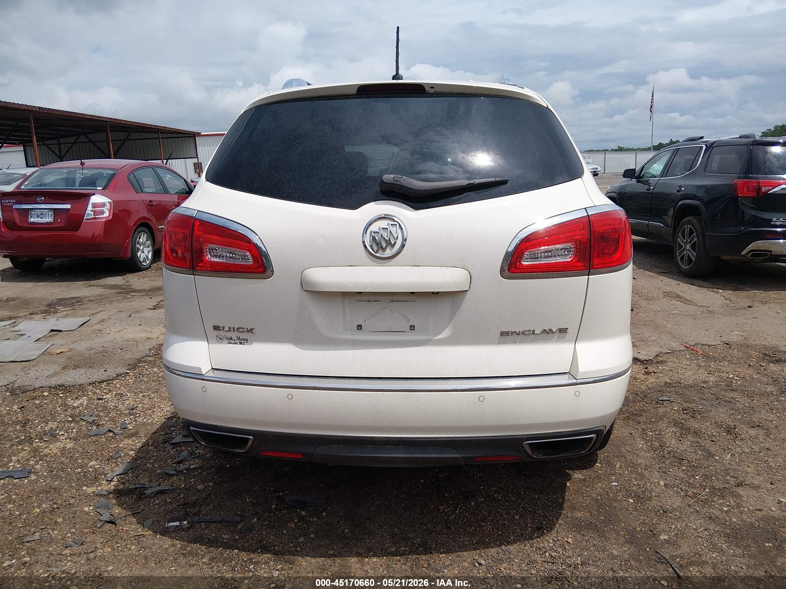 2015 Buick Enclave Leather White vin: 5GAKRBKD5FJ239946