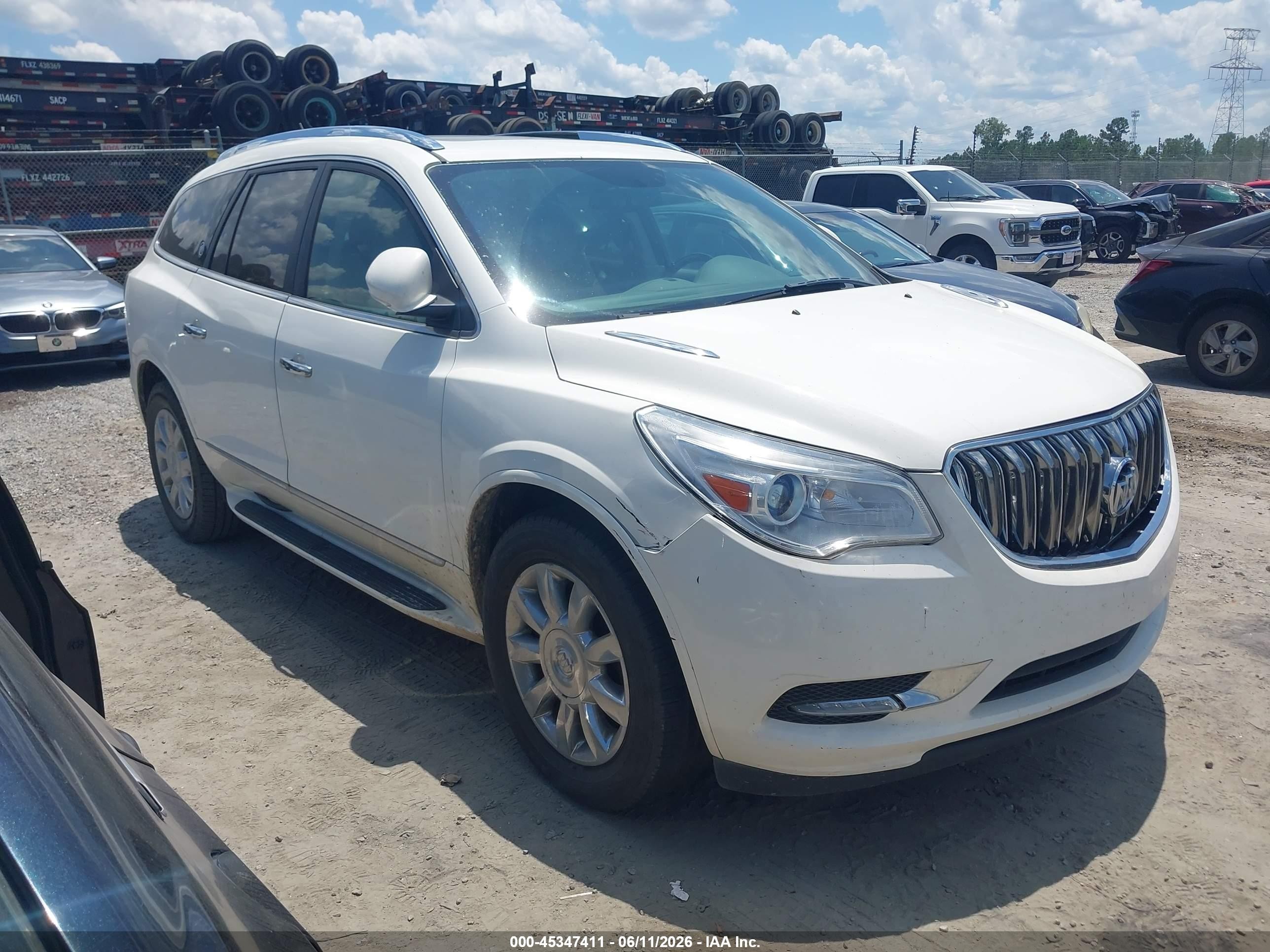 2015 Buick Enclave Leather White vin: 5GAKRBKD5FJ269013