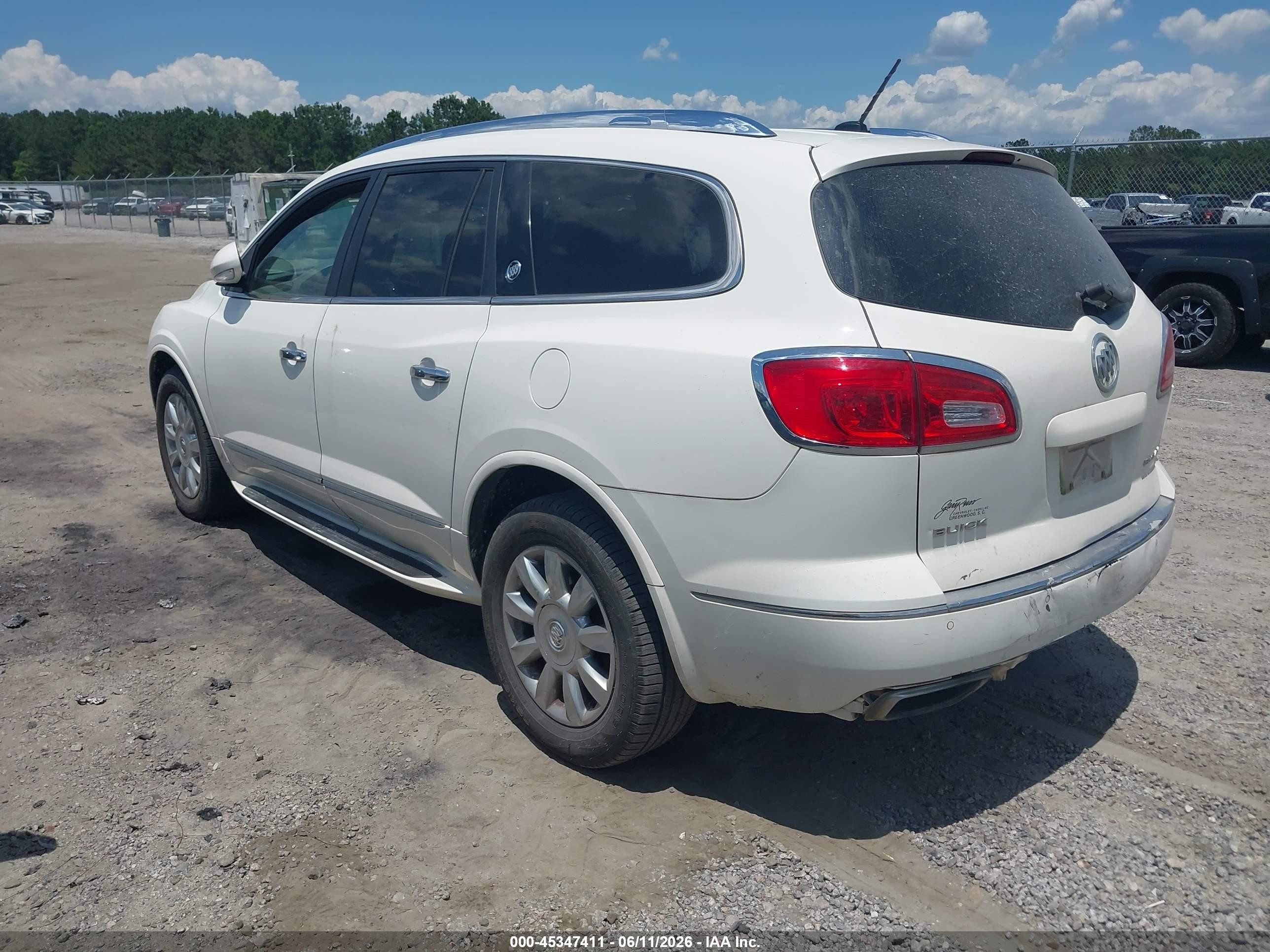 2015 Buick Enclave Leather White vin: 5GAKRBKD5FJ269013