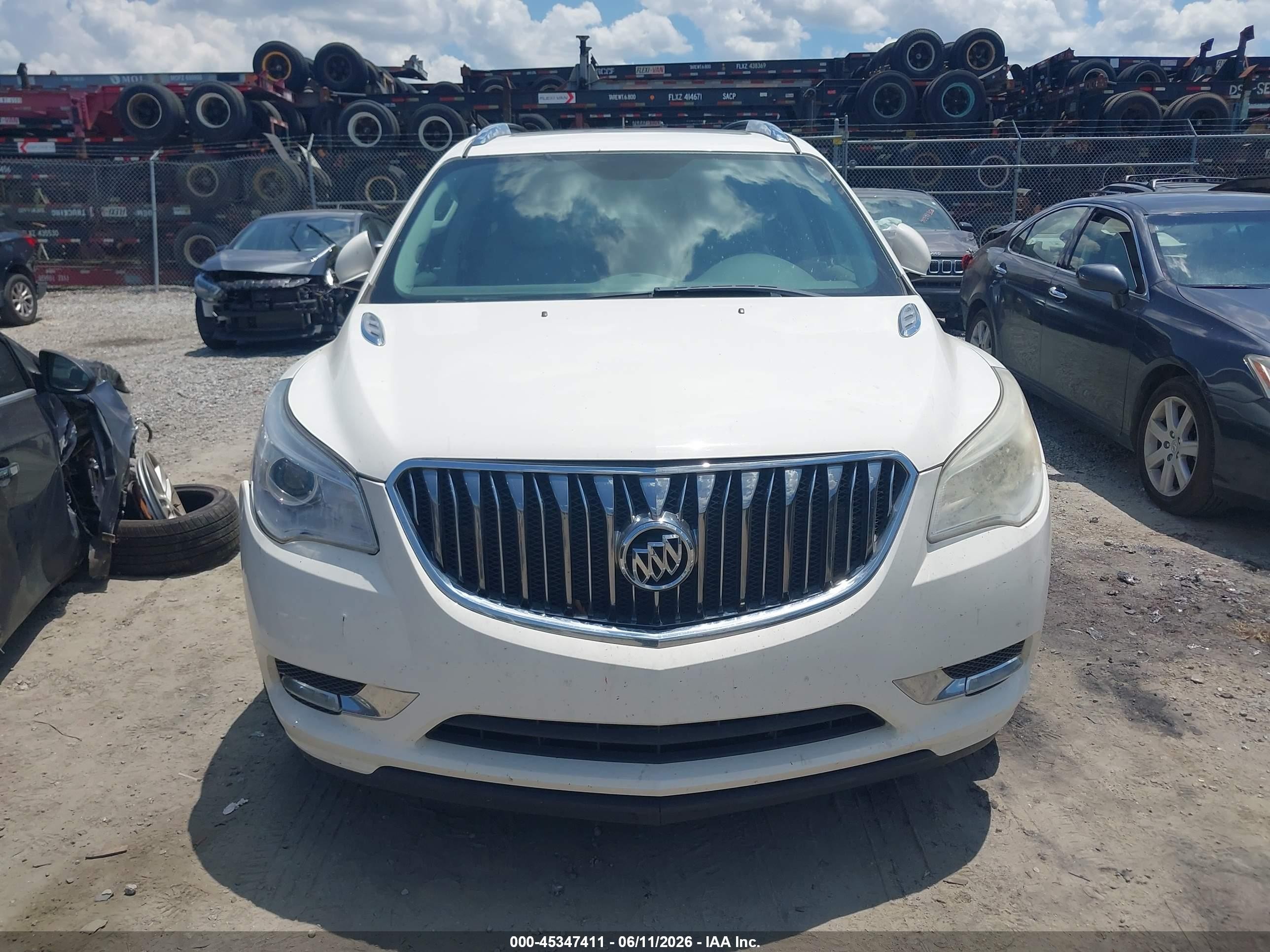 2015 Buick Enclave Leather White vin: 5GAKRBKD5FJ269013