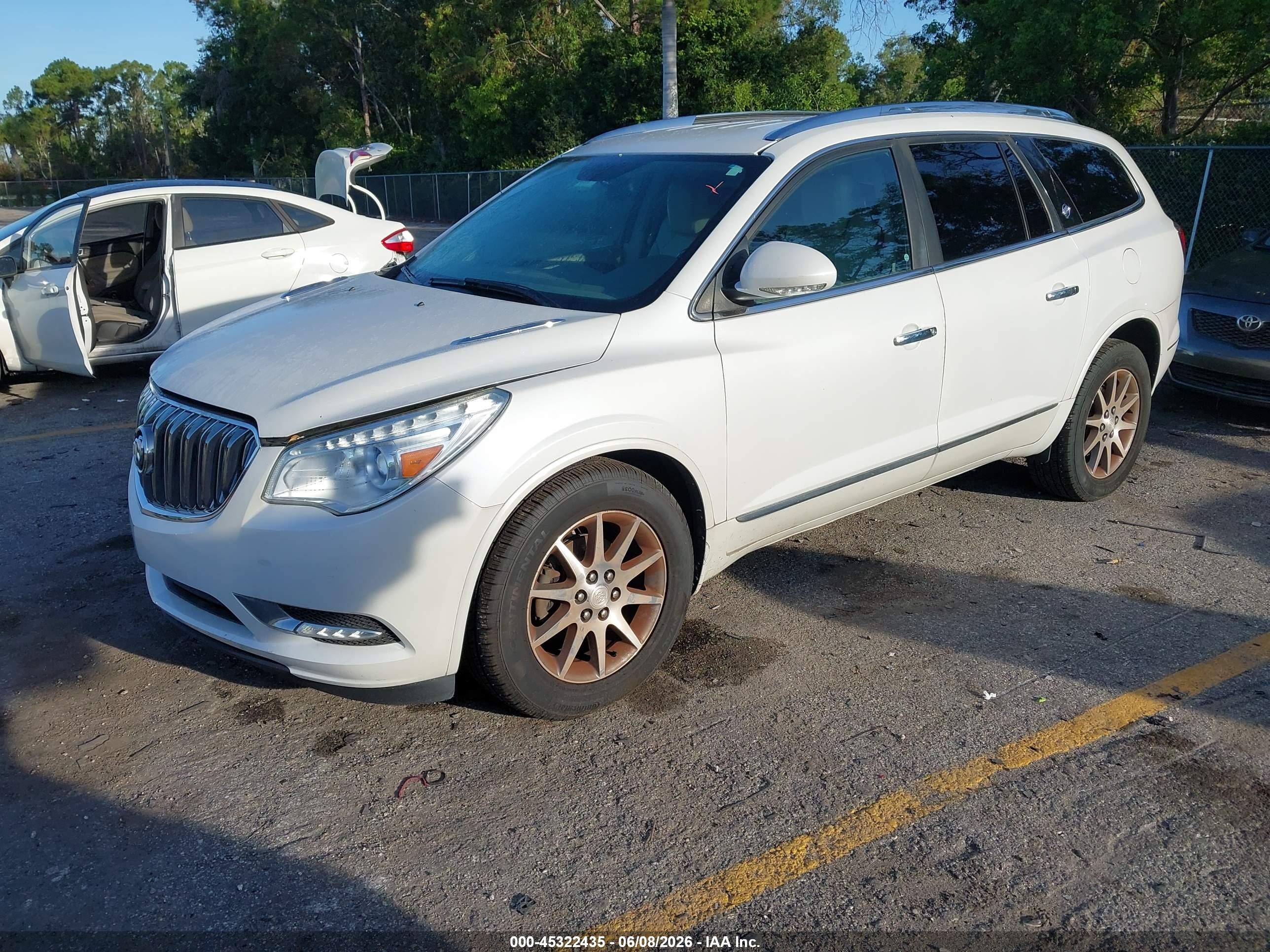 2017 Buick Enclave Leather White vin: 5GAKRBKD5HJ209333