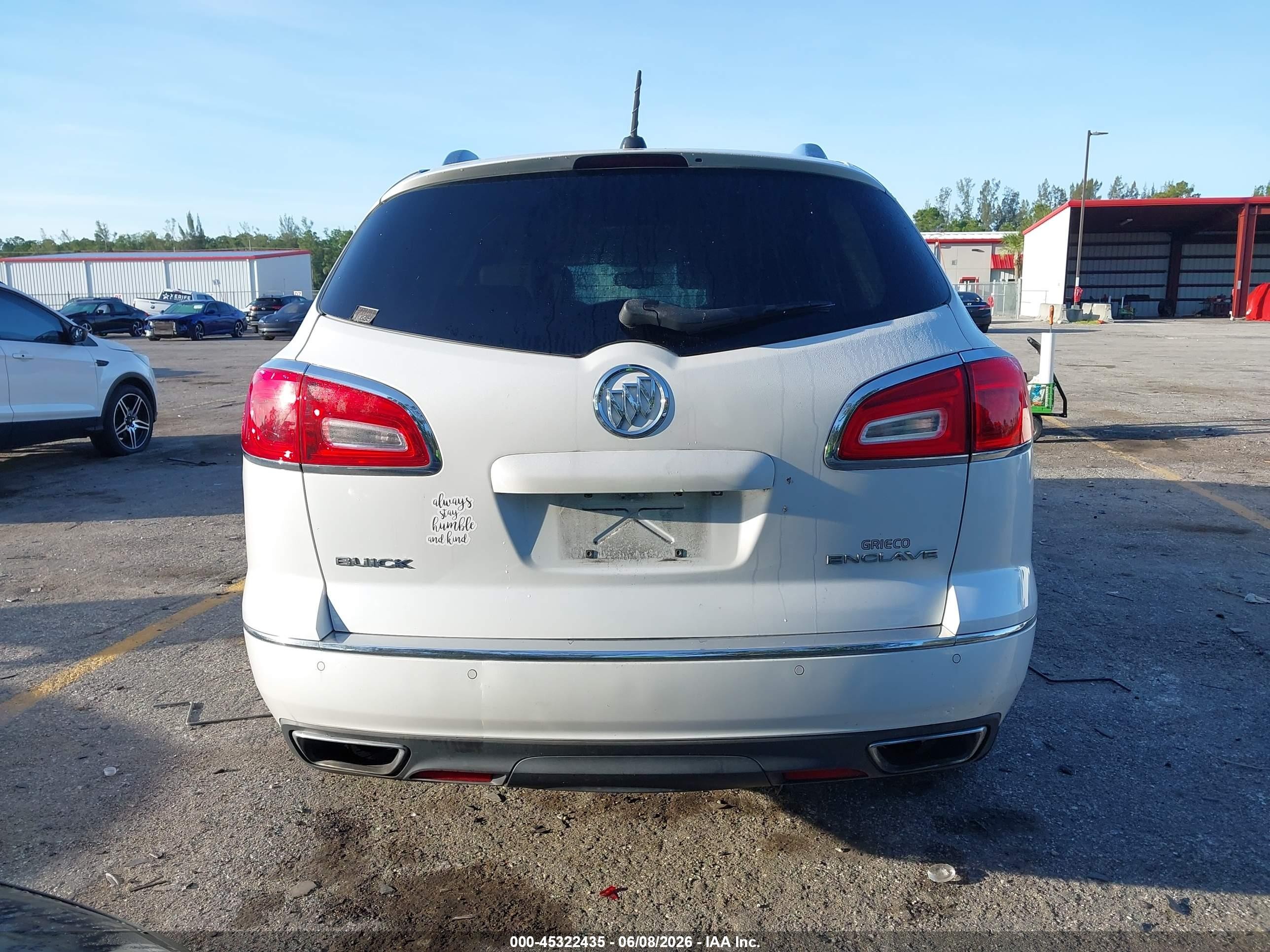 2017 Buick Enclave Leather White vin: 5GAKRBKD5HJ209333
