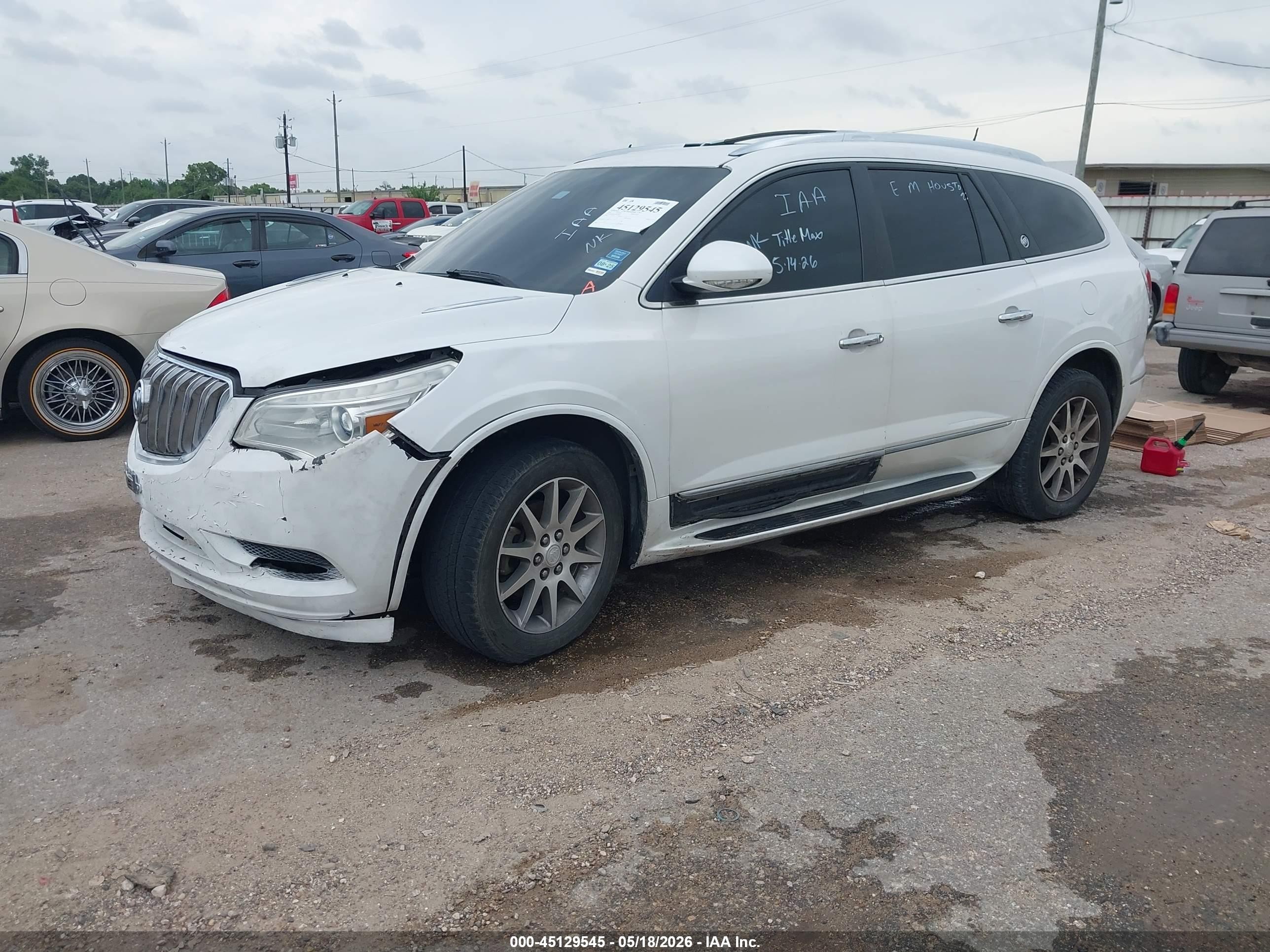 2017 Buick Enclave Leather White vin: 5GAKRBKD5HJ238055
