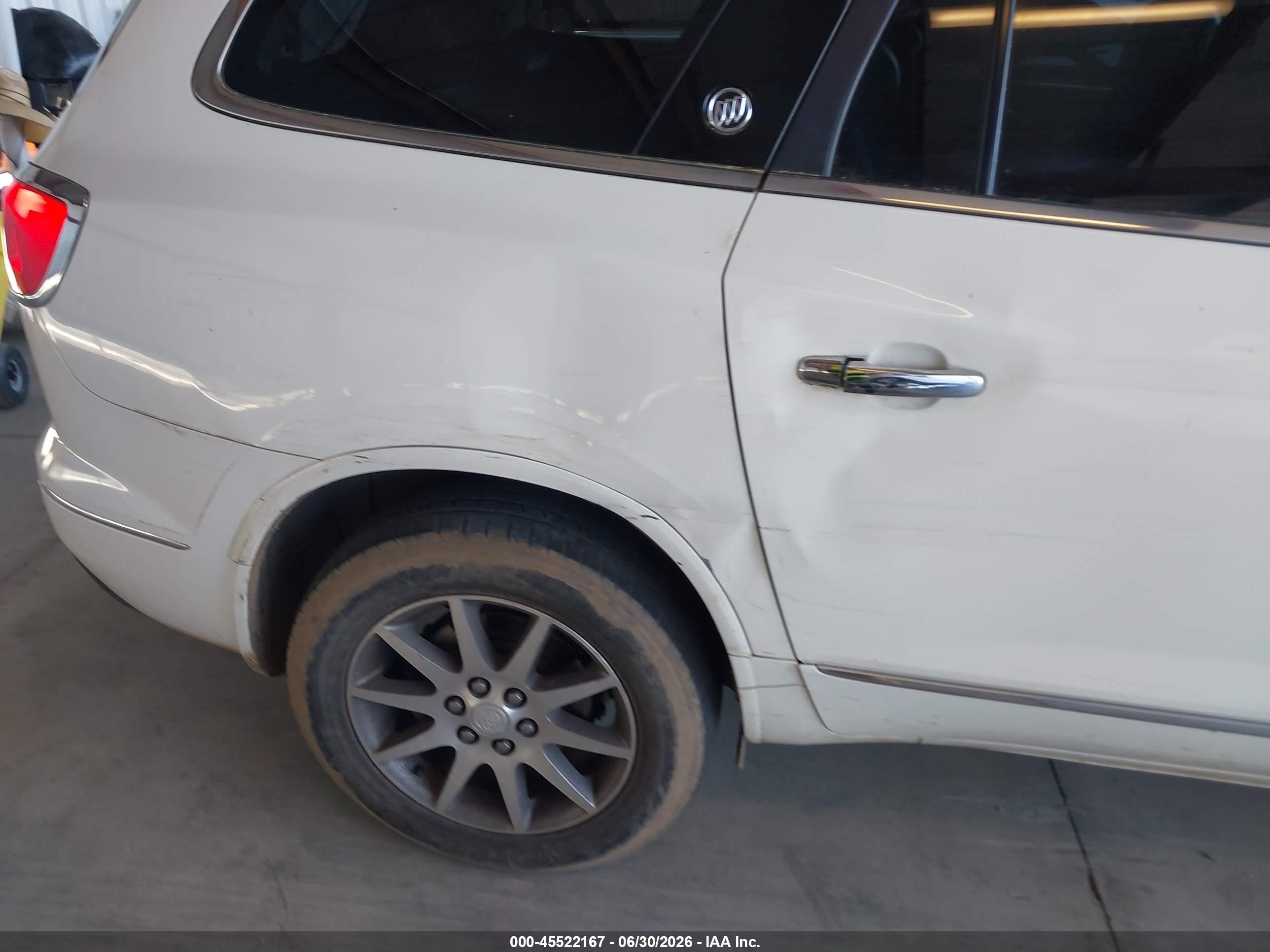 2014 Buick Enclave Leather White vin: 5GAKRBKD6EJ144875
