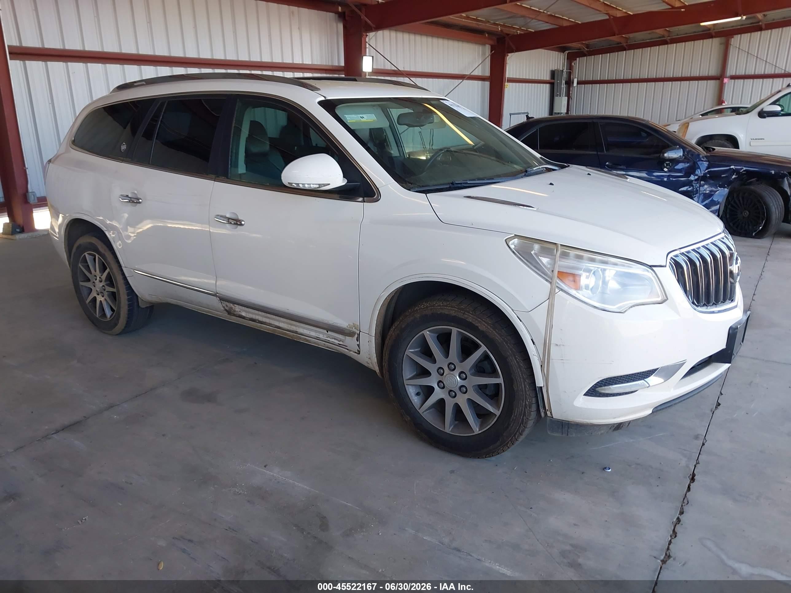 2014 Buick Enclave Leather White vin: 5GAKRBKD6EJ144875