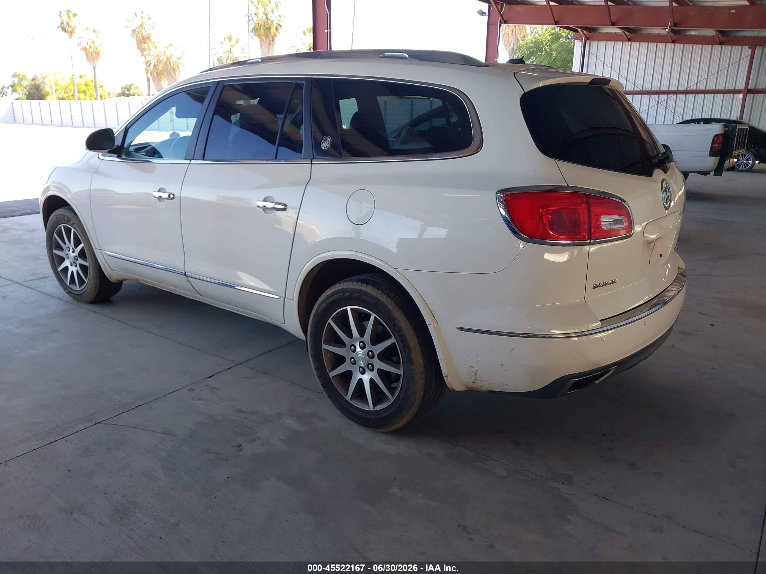 2014 Buick Enclave Leather White vin: 5GAKRBKD6EJ144875