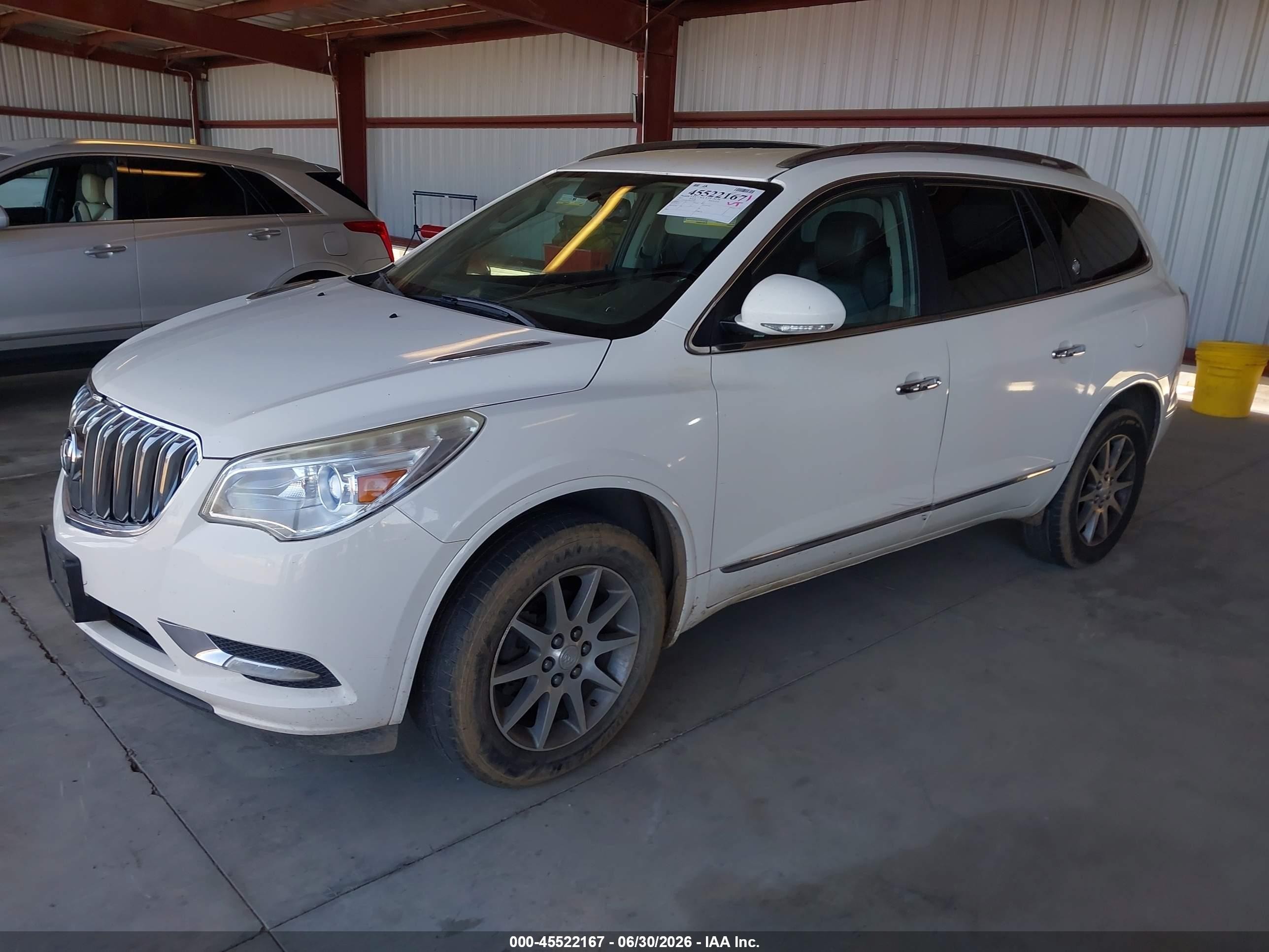 2014 Buick Enclave Leather White vin: 5GAKRBKD6EJ144875