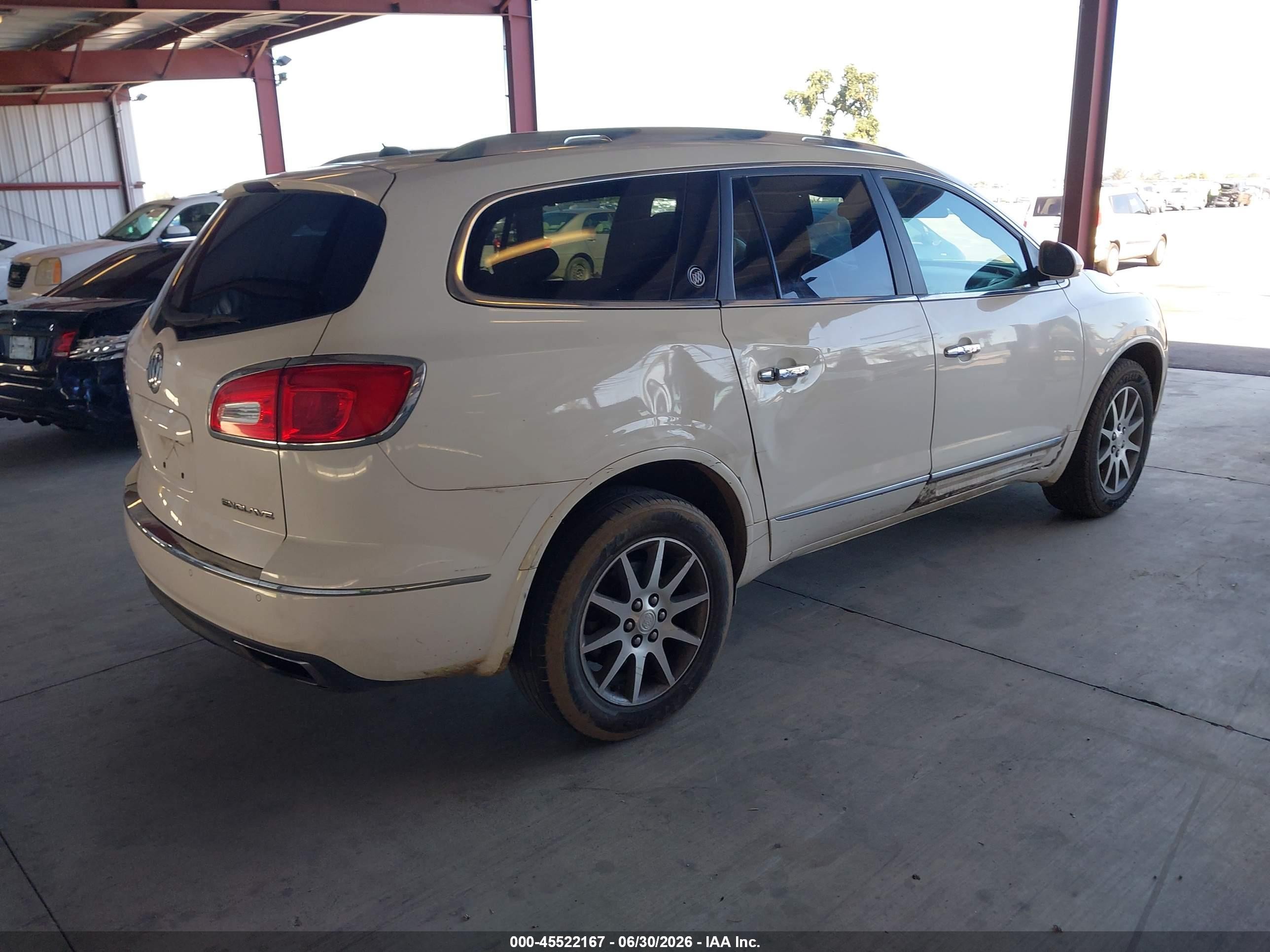 2014 Buick Enclave Leather White vin: 5GAKRBKD6EJ144875