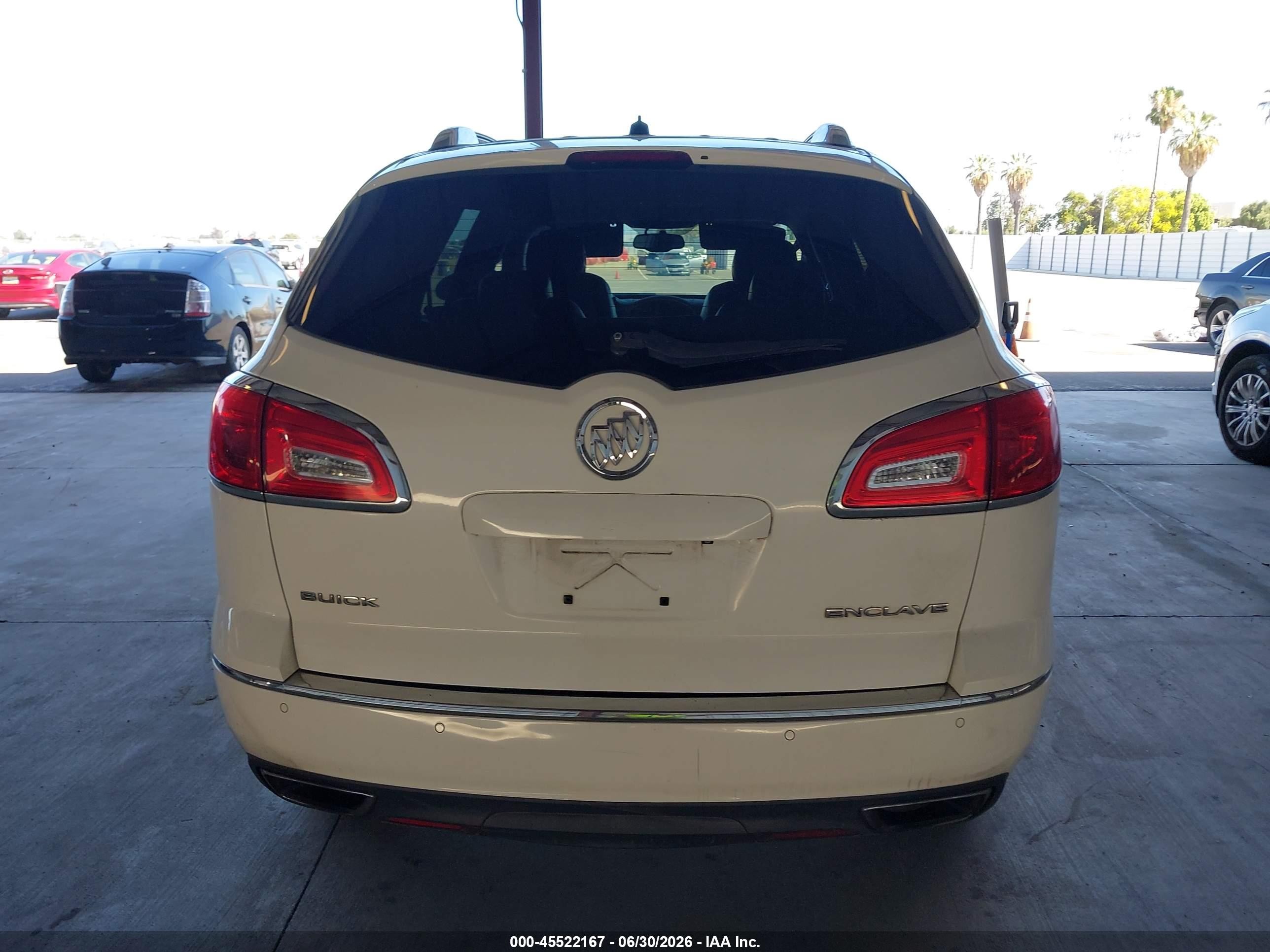 2014 Buick Enclave Leather White vin: 5GAKRBKD6EJ144875