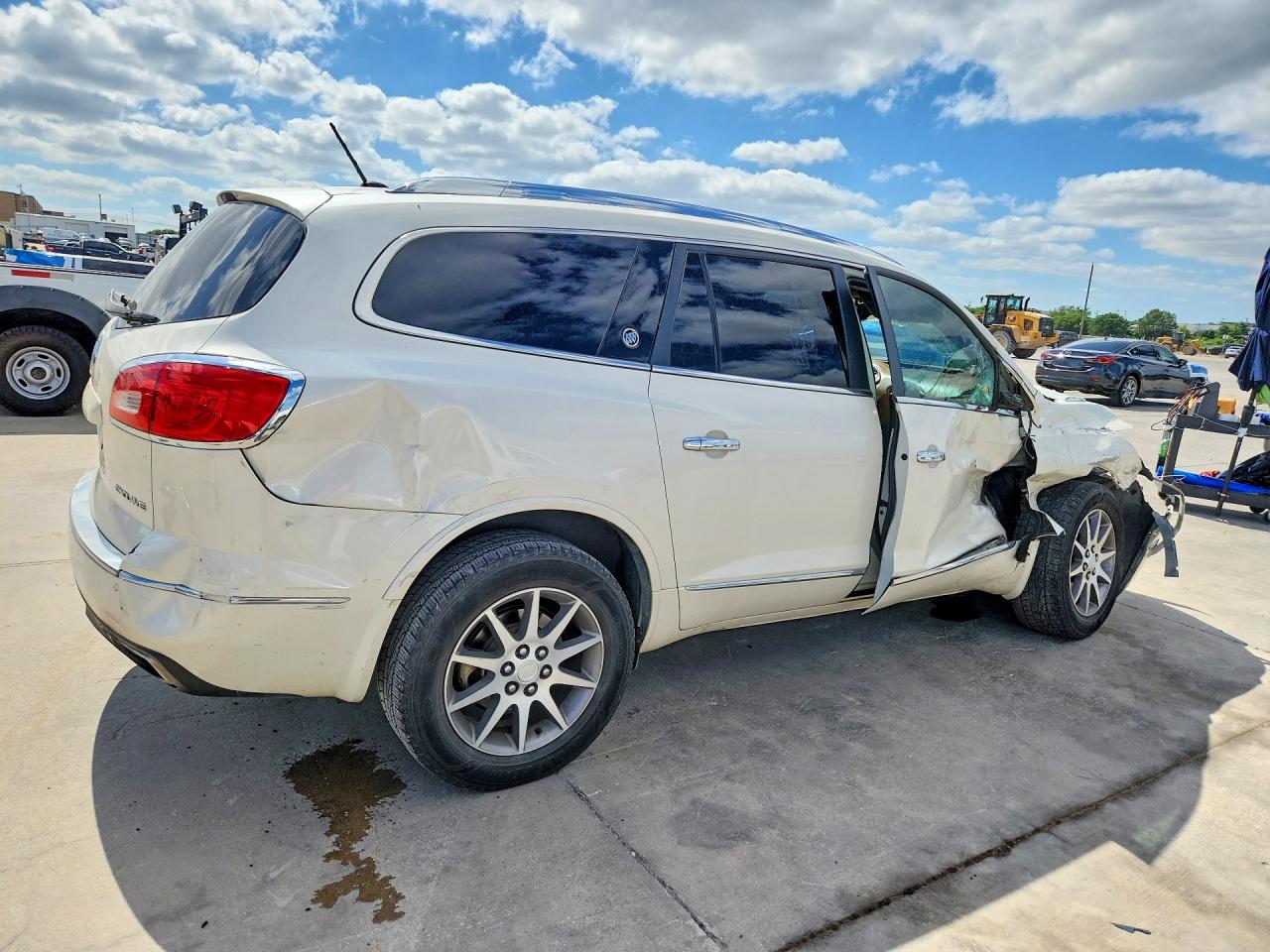 2014 Buick Enclave White vin: 5GAKRBKD6EJ154824