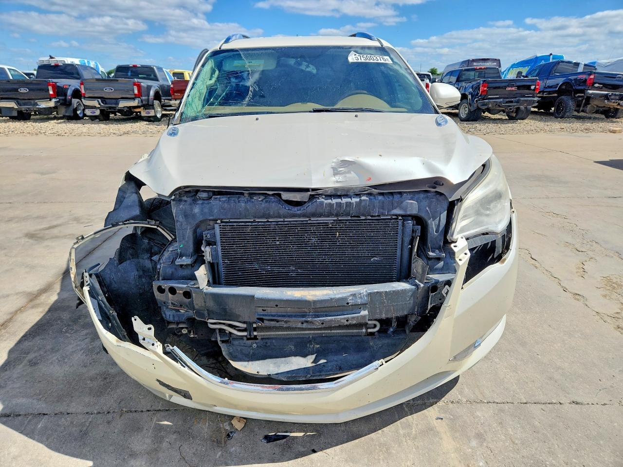 2014 Buick Enclave White vin: 5GAKRBKD6EJ154824