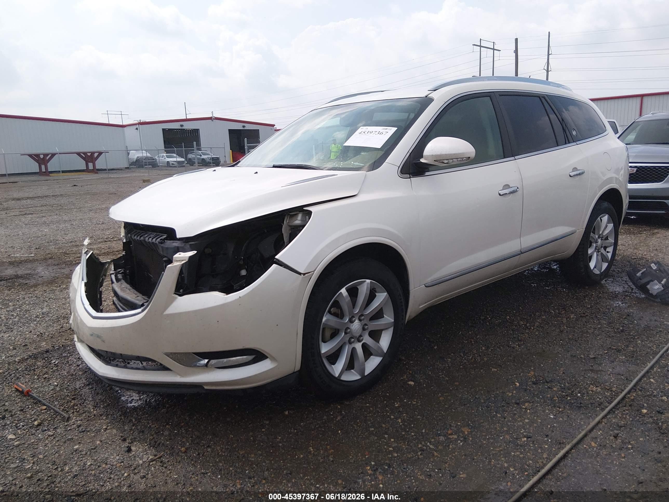 2014 Buick Enclave Leather White vin: 5GAKRBKD6EJ182932