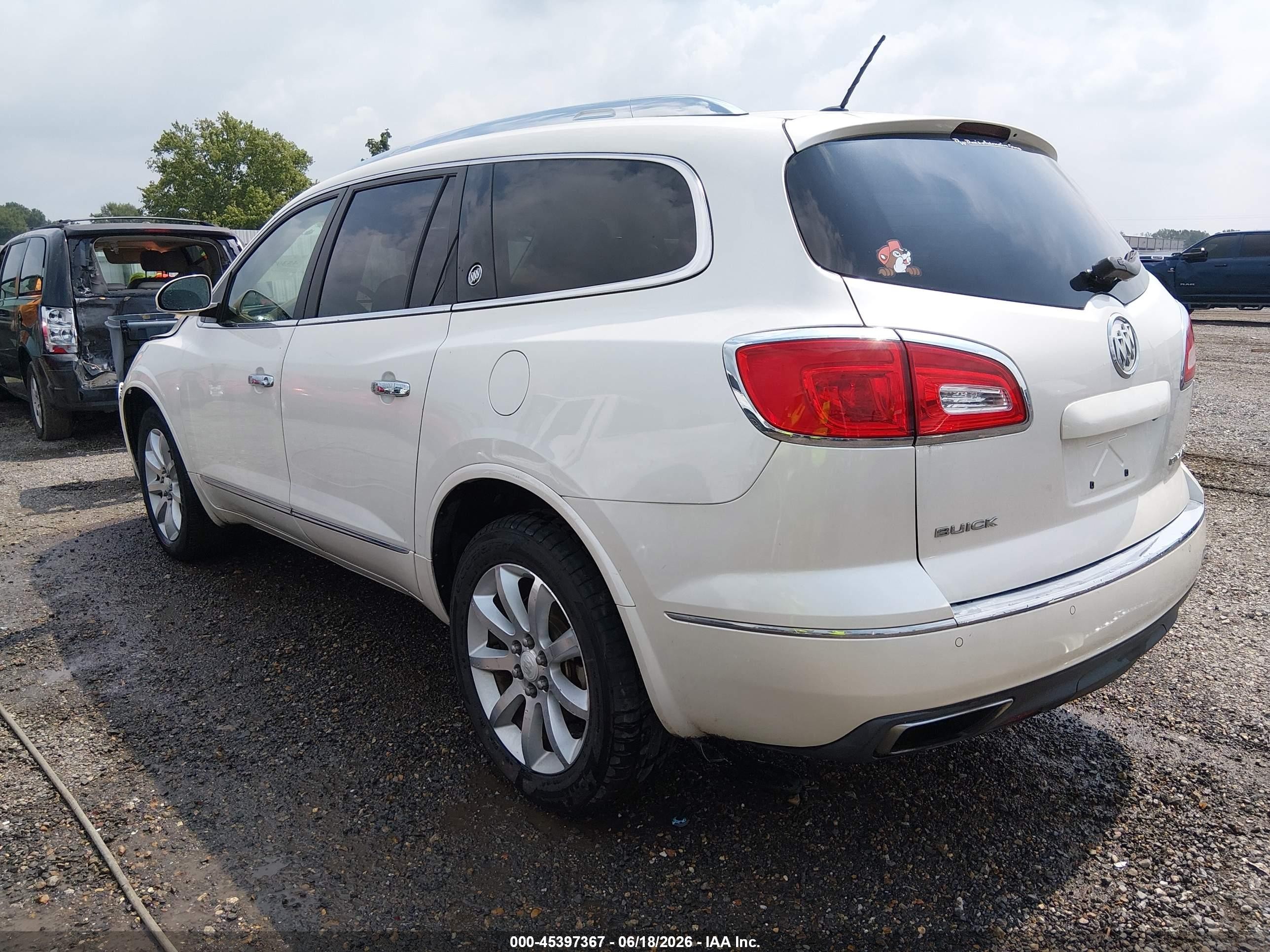 2014 Buick Enclave Leather White vin: 5GAKRBKD6EJ182932