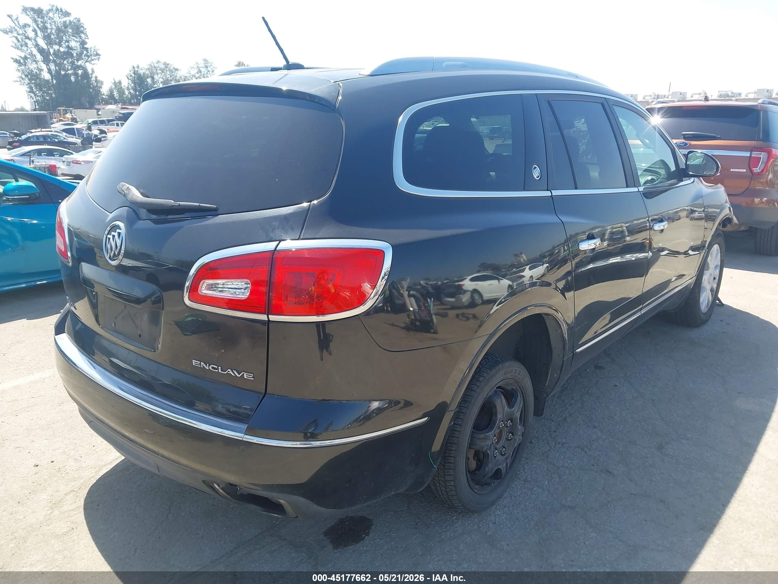 2014 Buick Enclave Leather Black vin: 5GAKRBKD6EJ228937