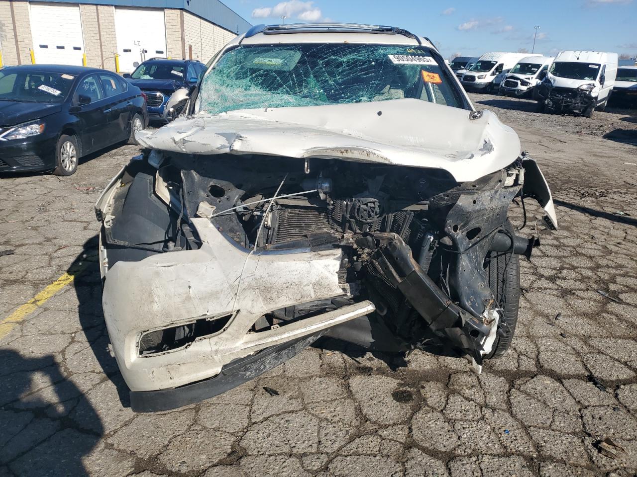2014 Buick Enclave White vin: 5GAKRBKD6EJ264921