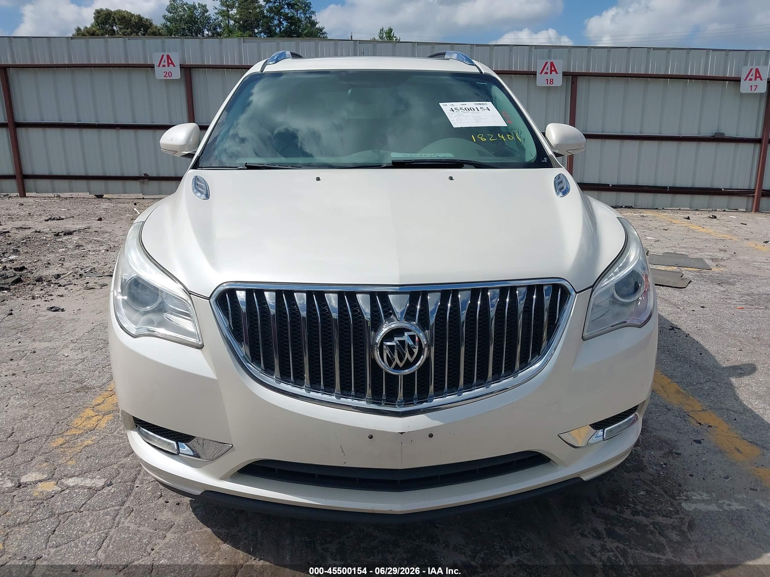 2015 Buick Enclave Leather Белый vin: 5GAKRBKD6FJ182401