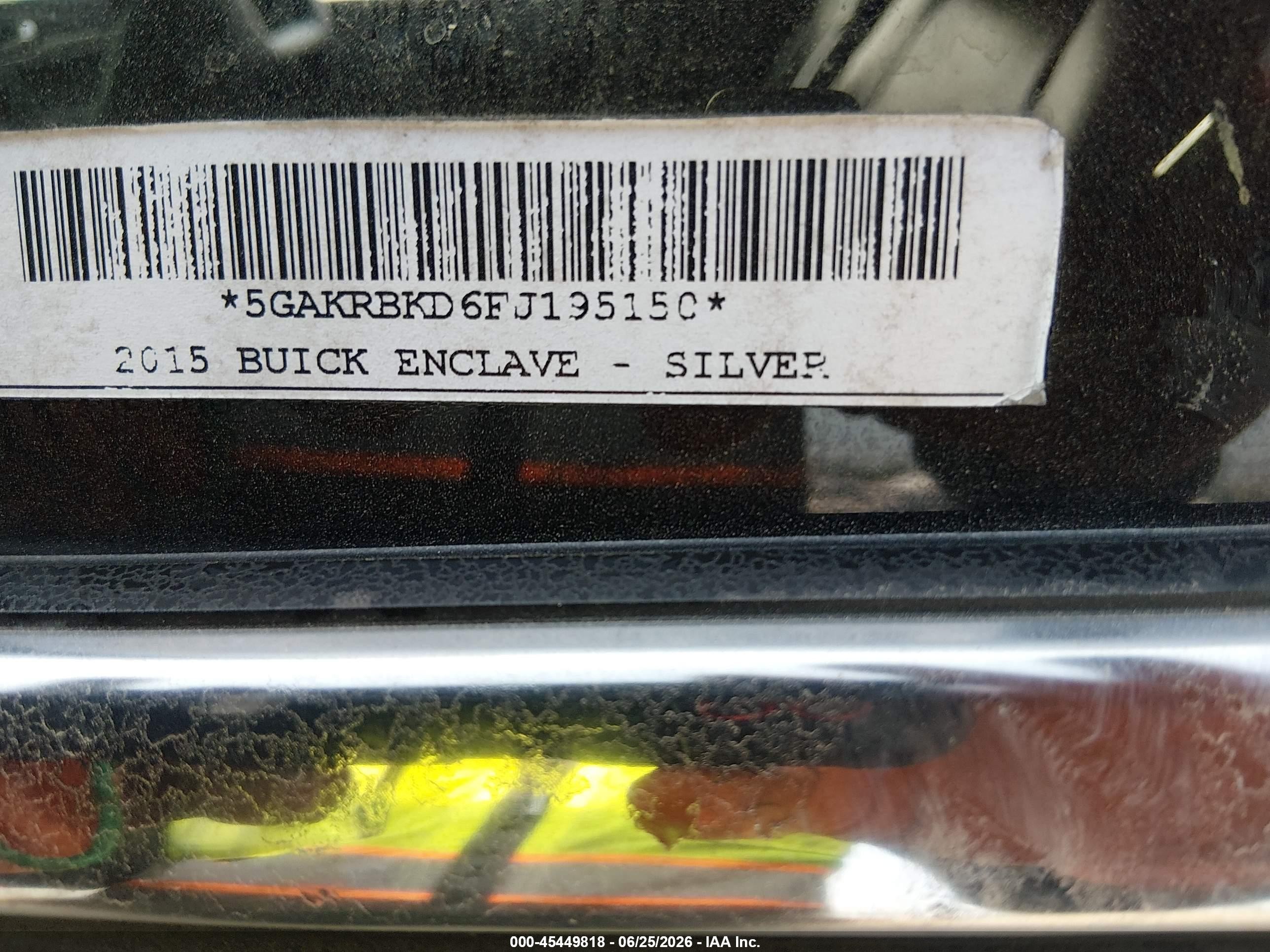 2015 Buick Enclave Leather Gray vin: 5GAKRBKD6FJ195150