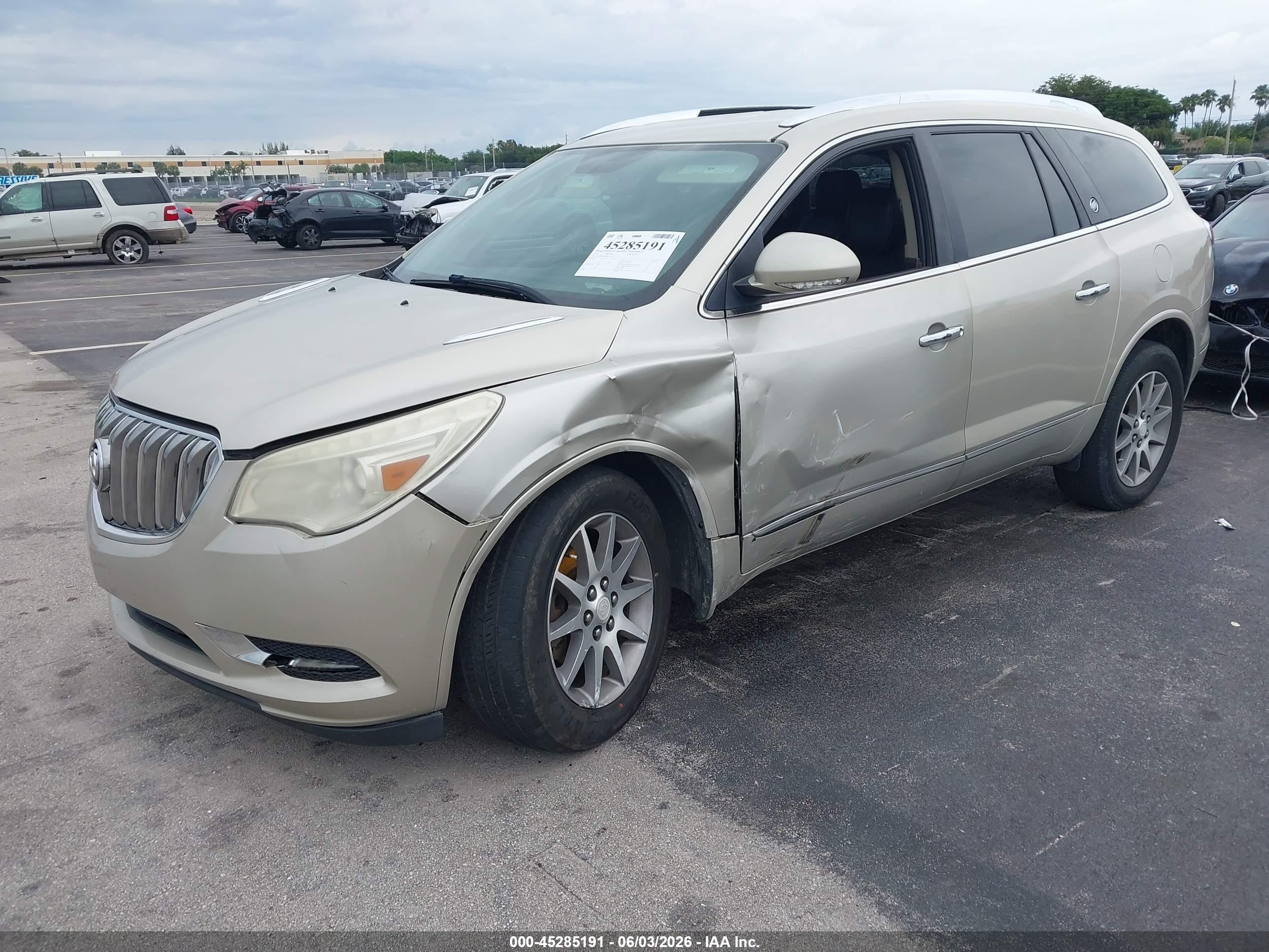 2015 Buick Enclave Leather Gold vin: 5GAKRBKD6FJ211234