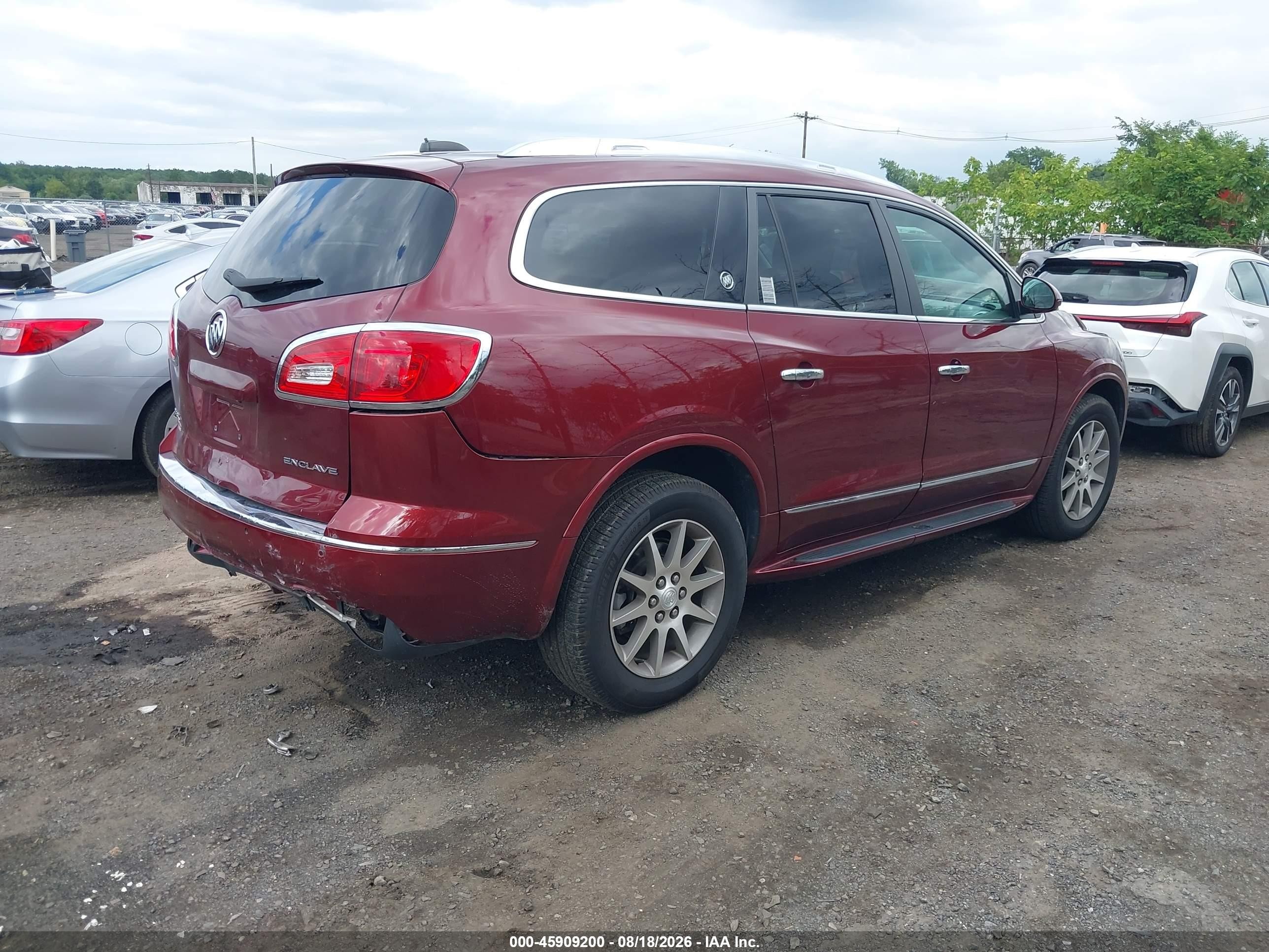 2016 Buick Enclave Leather Red vin: 5GAKRBKD6GJ333268
