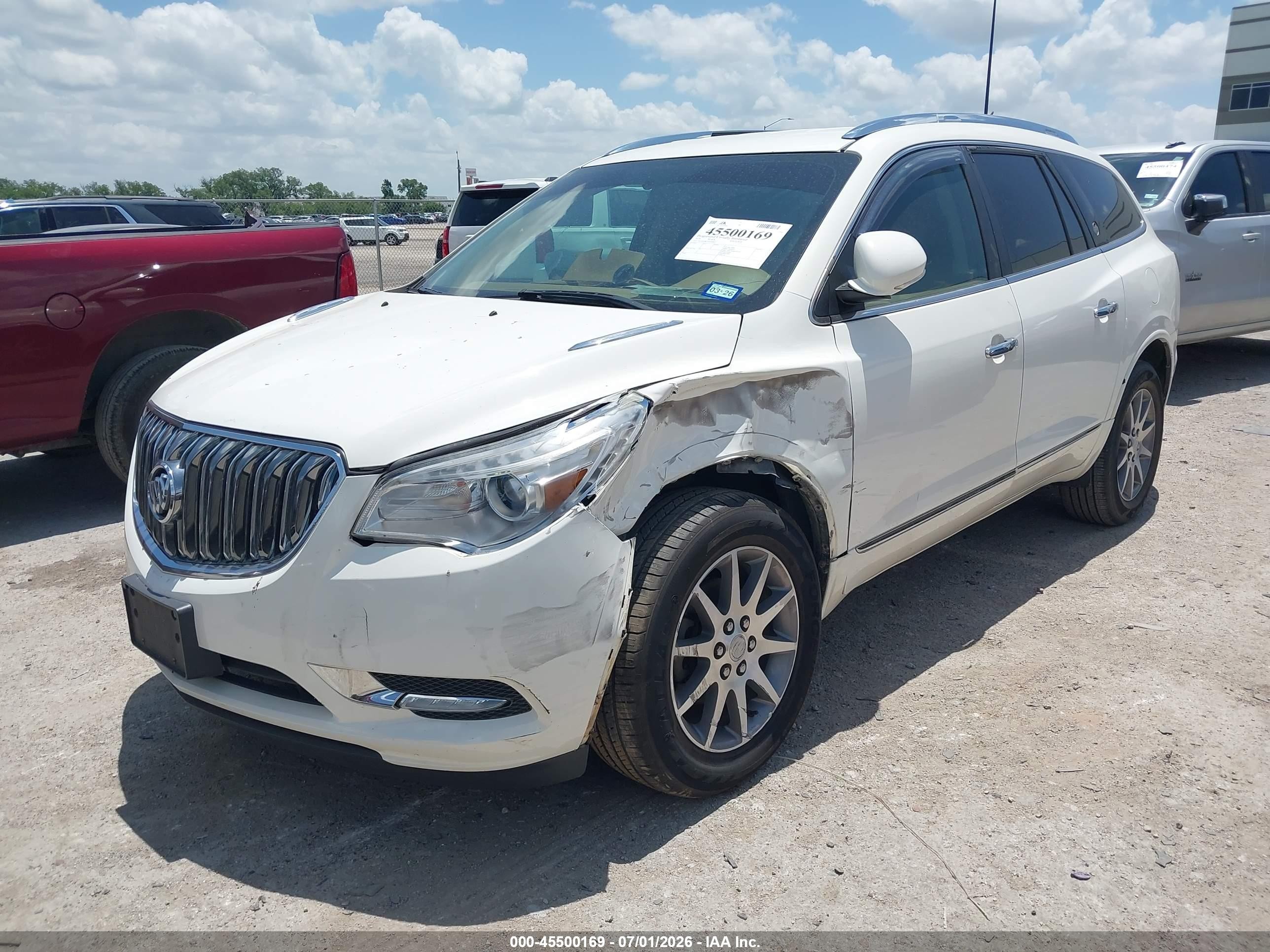 2014 Buick Enclave Leather White vin: 5GAKRBKD7EJ168649
